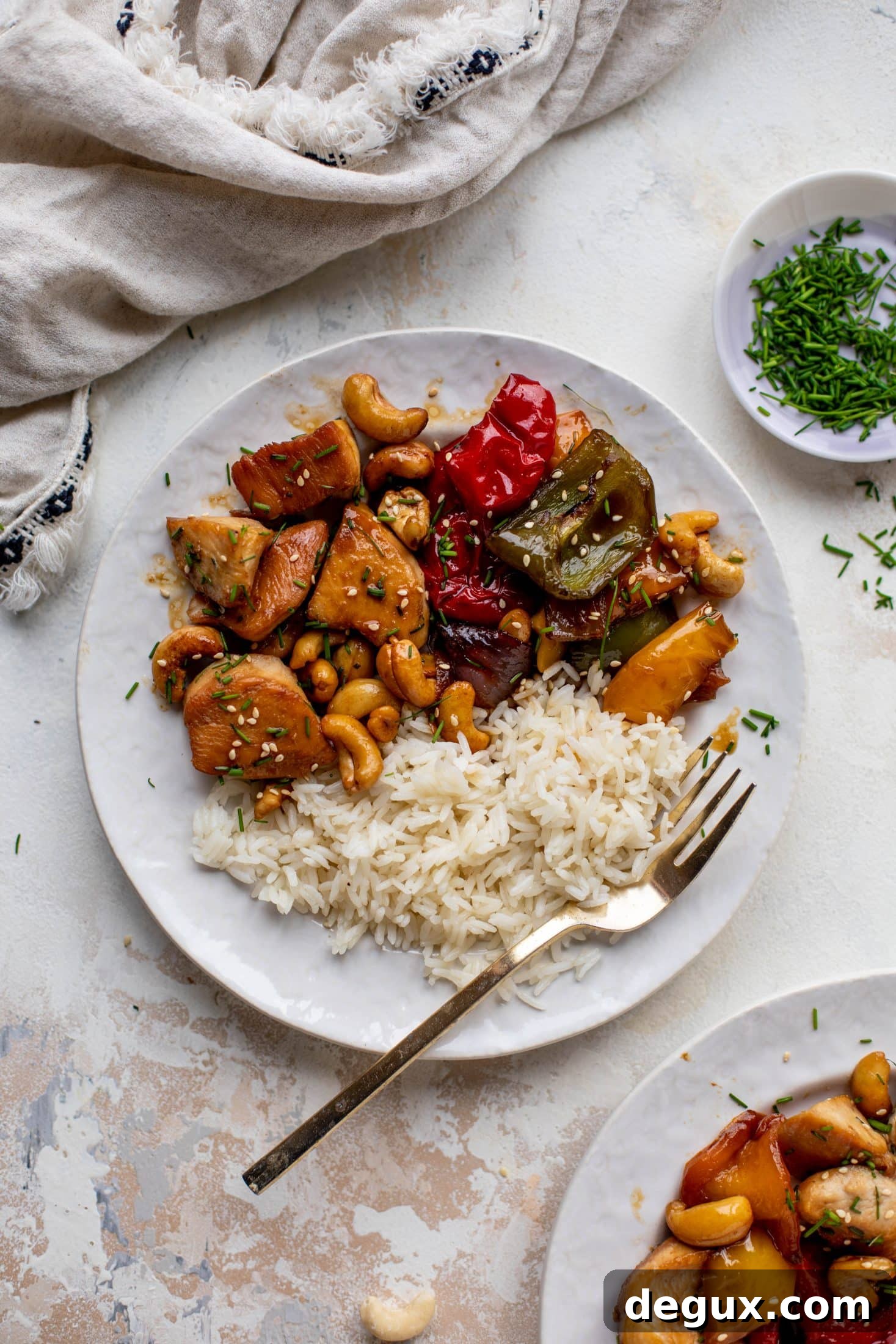 sheet pan cashew chicken