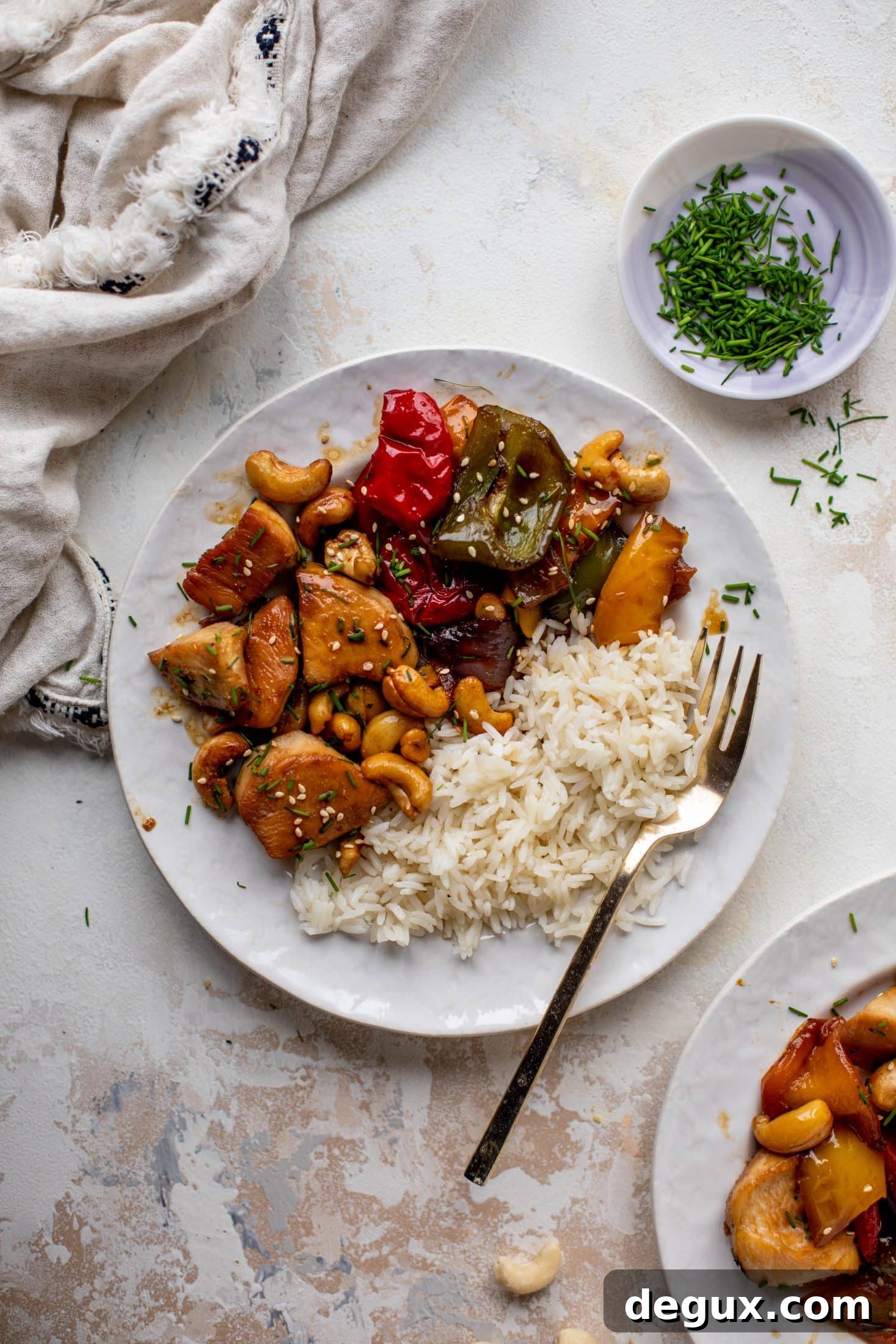 sheet pan cashew chicken
