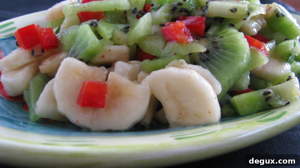Finished banana kiwi salad Finished banana kiwi salad