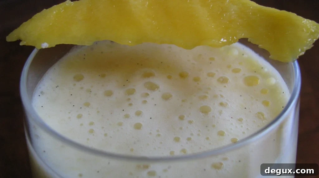 Mango smoothie close-up Mango smoothie close-up