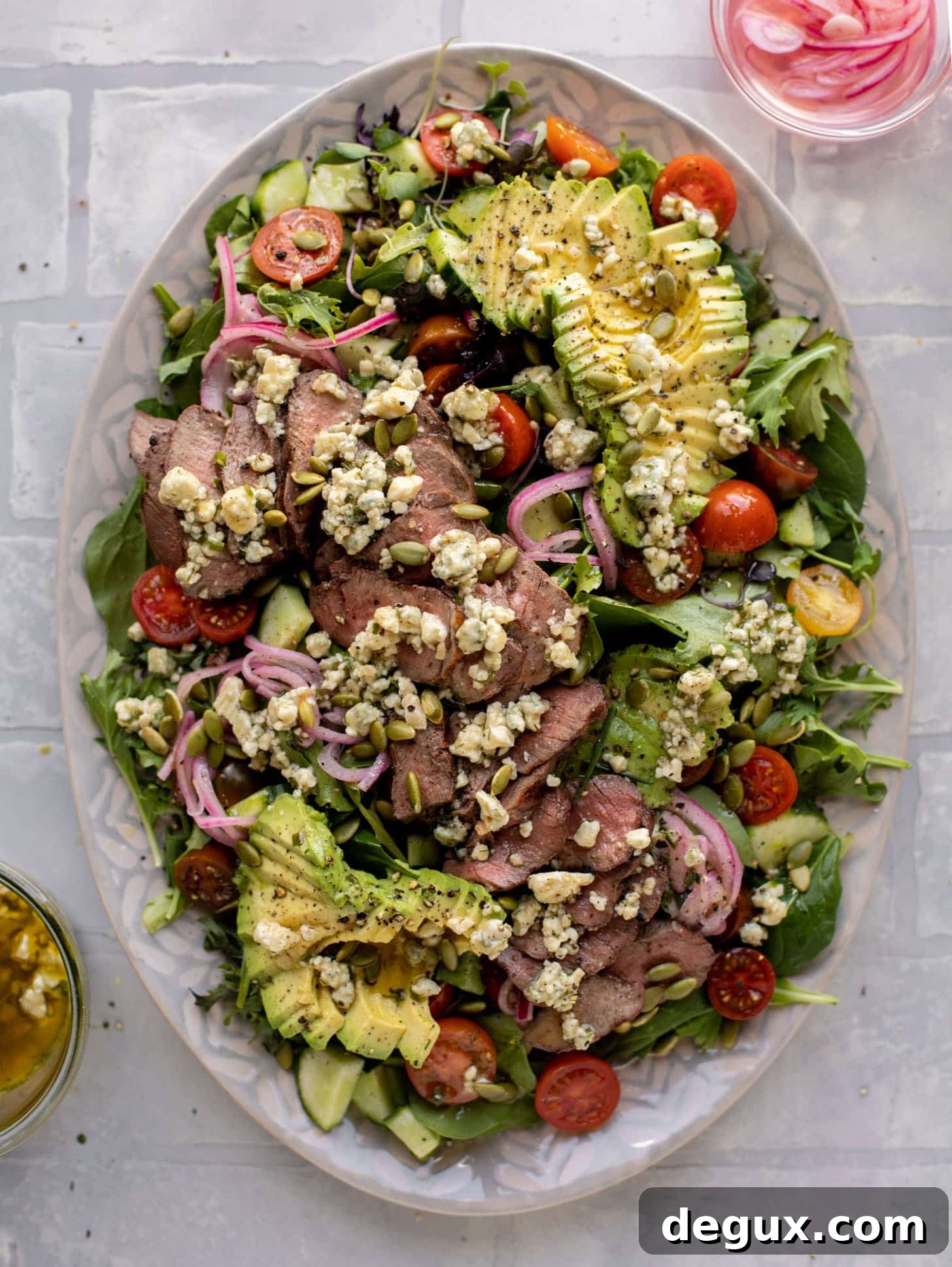 Weeknight Steak Salad with Blue Cheese Vinaigrette 6 everyday steak salad with blue cheese vinaigrette