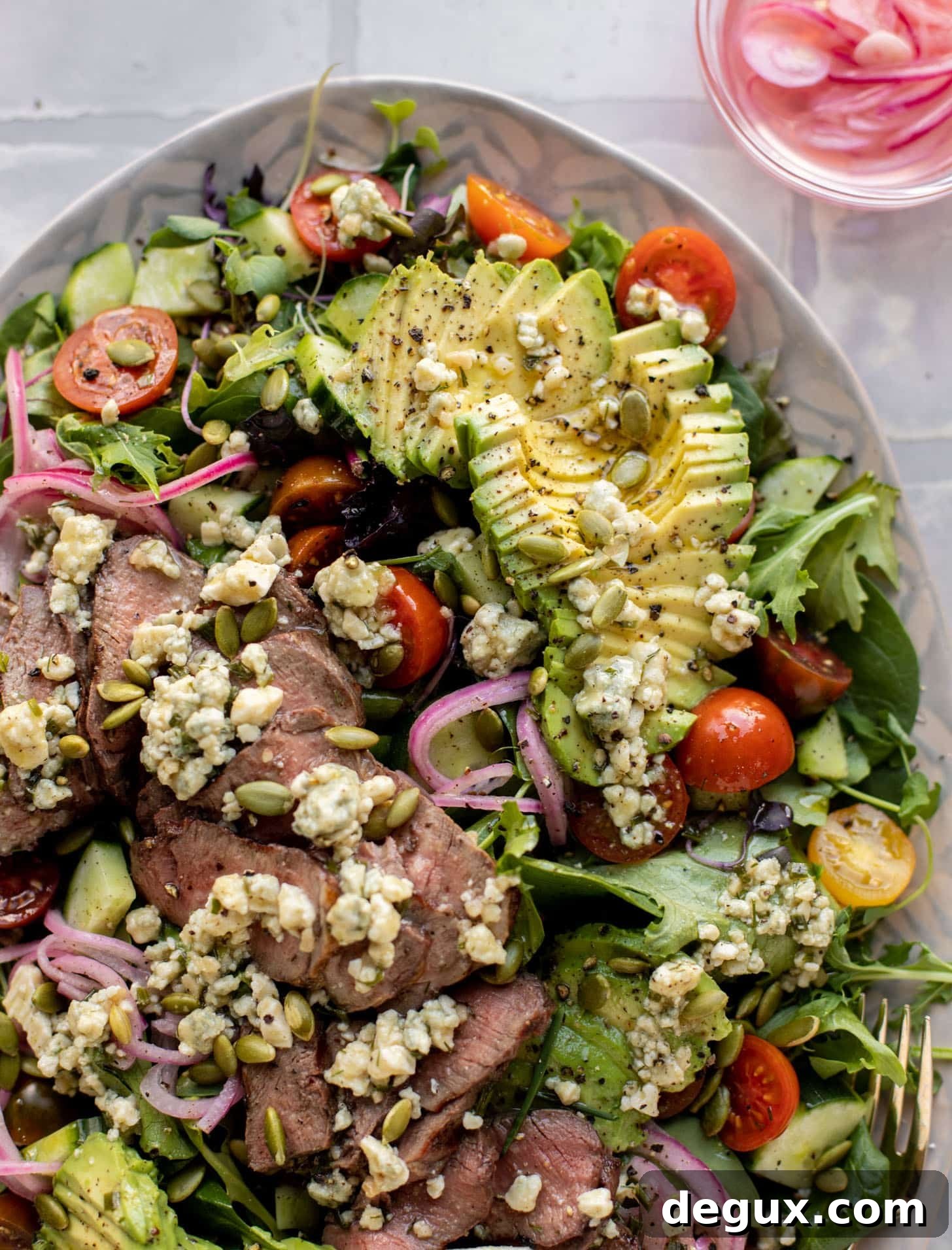 Weeknight Steak Salad with Blue Cheese Vinaigrette 7 everyday steak salad with blue cheese vinaigrette
