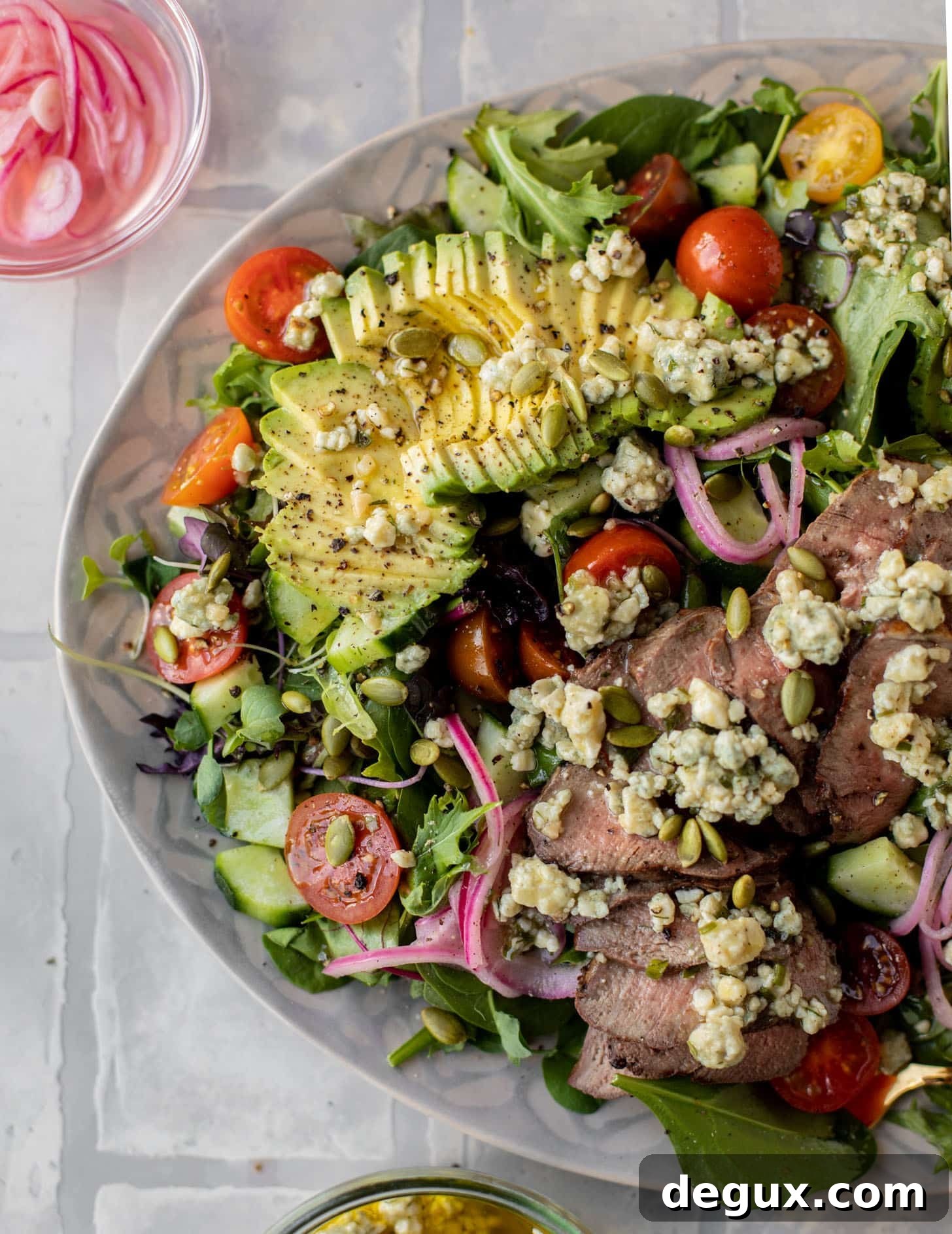 Weeknight Steak Salad with Blue Cheese Vinaigrette 8 everyday steak salad with blue cheese vinaigrette