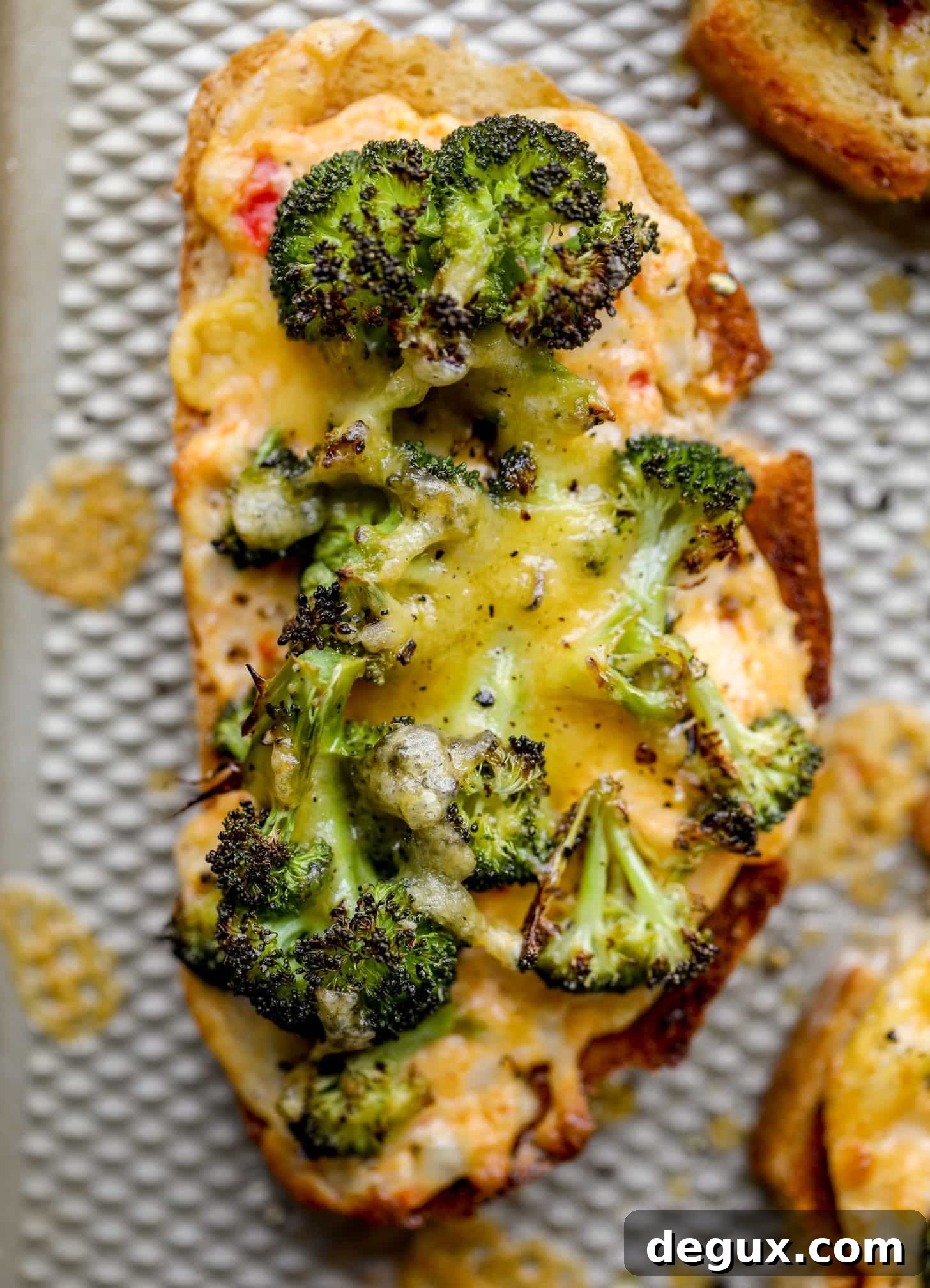 roasted broccoli pimento cheese melts