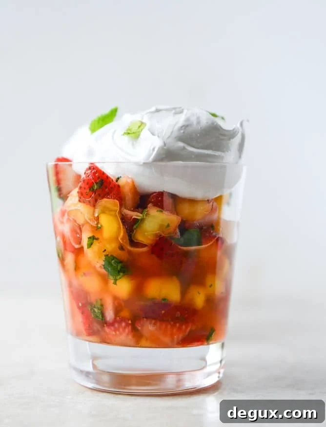 strawberry mango mint julep fruit salad