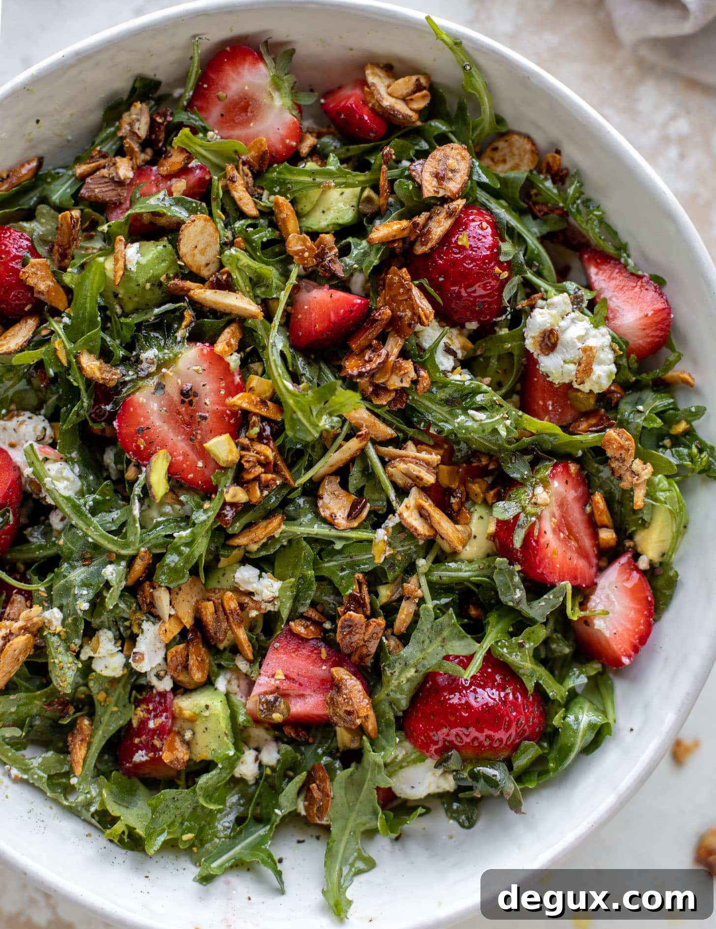 Strawberry Crunch Salad with Champagne Vinaigrette Recipe 7 strawberry crunch salad with champagne vinaigrette