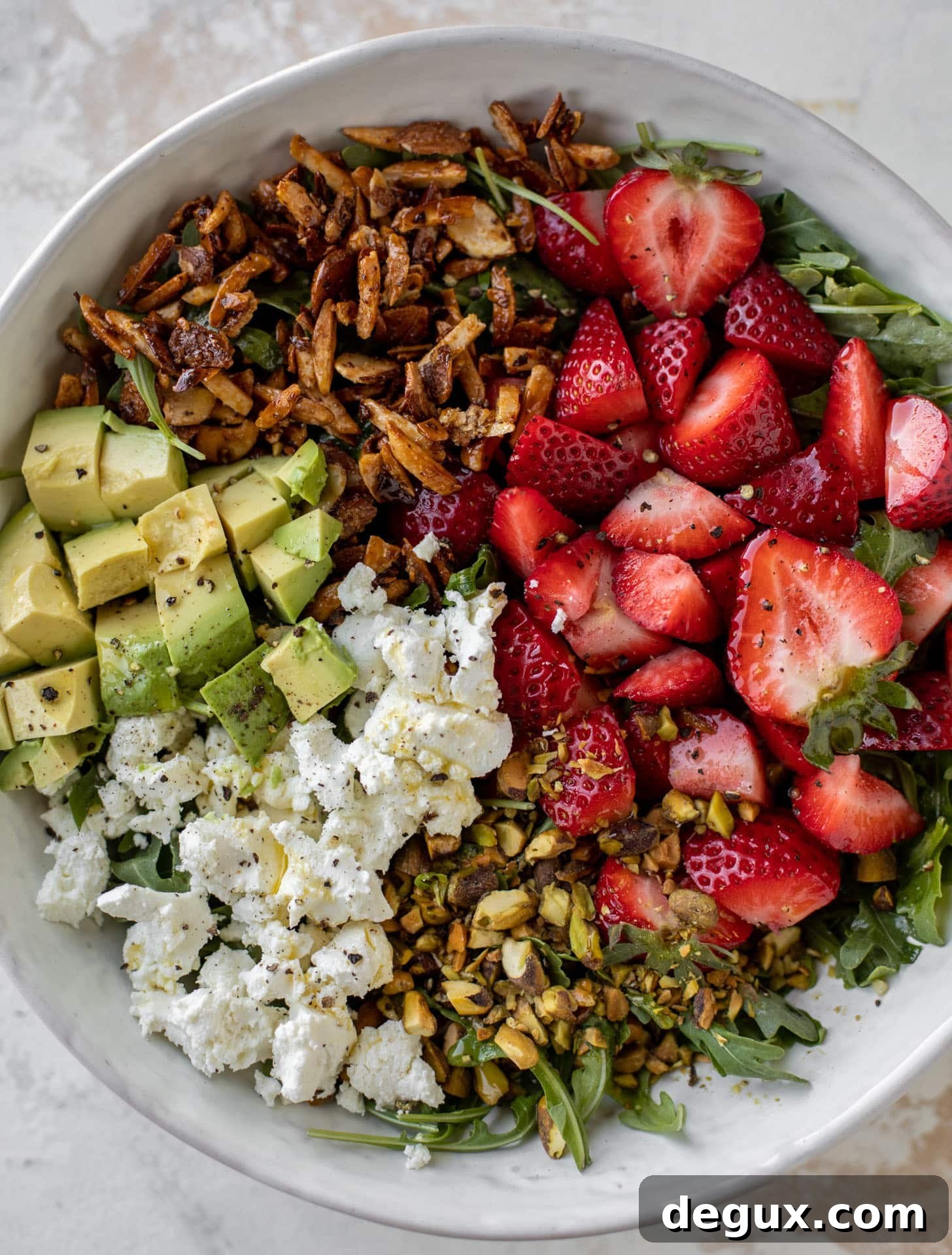 Strawberry Crunch Salad with Champagne Vinaigrette Recipe 9 strawberry crunch salad with champagne vinaigrette