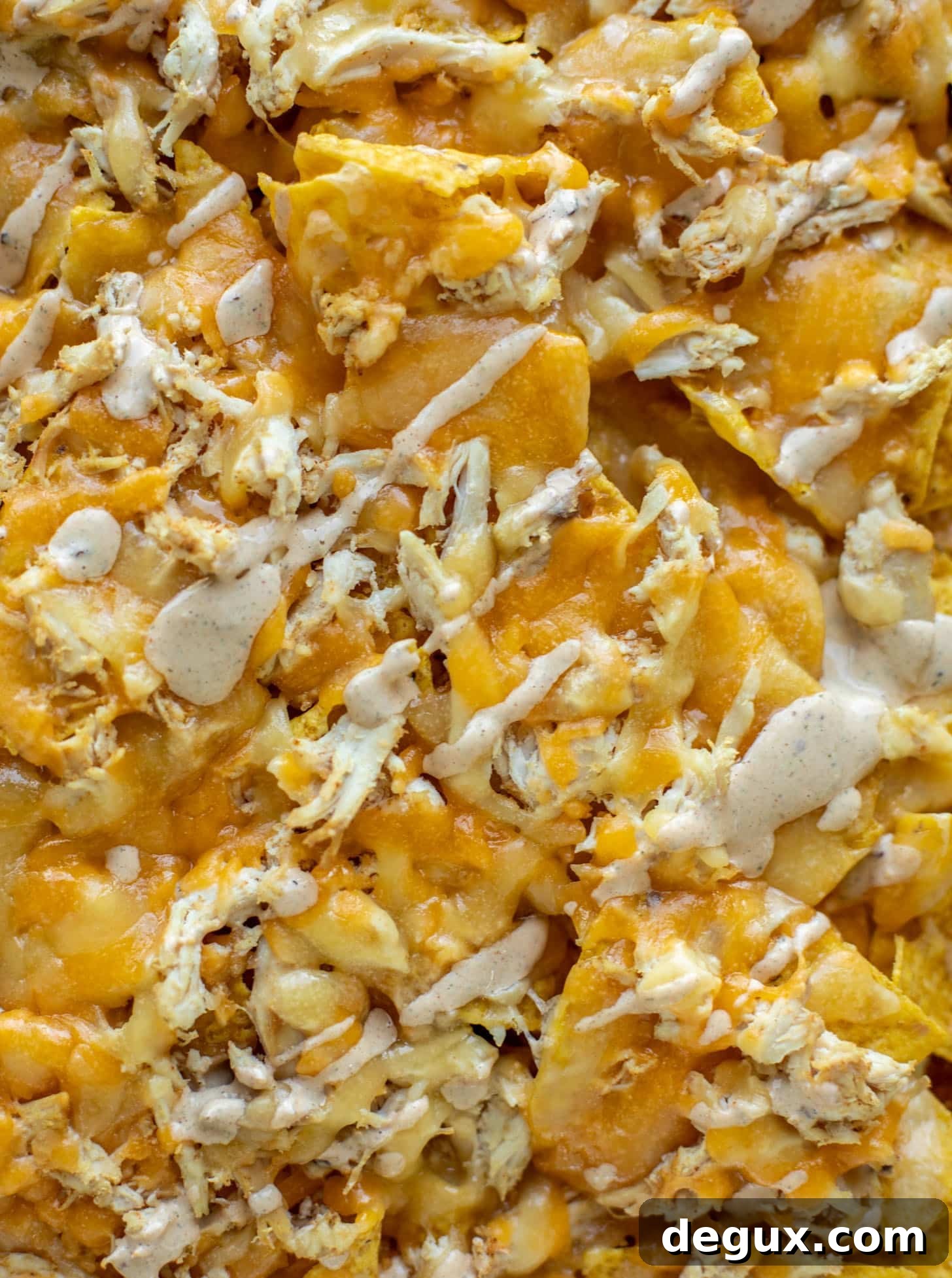 tortilla chips with cheese and chipotle ranch