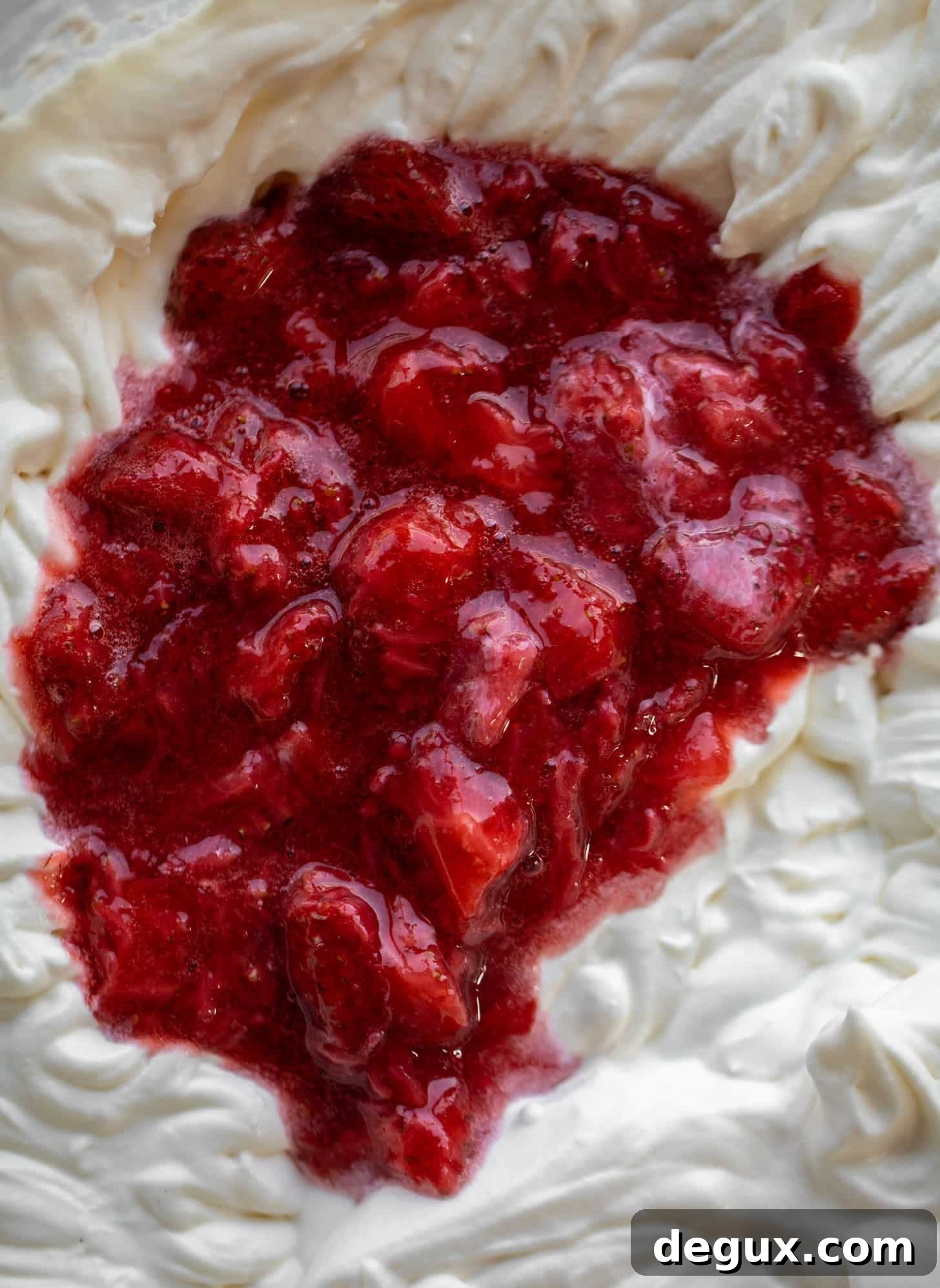 No-Churn Strawberry Oreo Ice Cream Recipe You’ll Love 4 strawberry sauce in no churn ice cream
