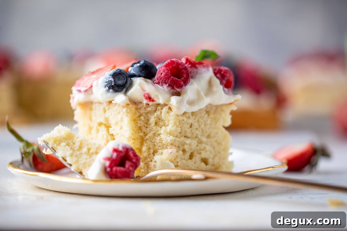 Triple Berry Vanilla Sheet Cake with Cream Cheese Frosting 11 triple berry sheet cake with cream cheese frosting