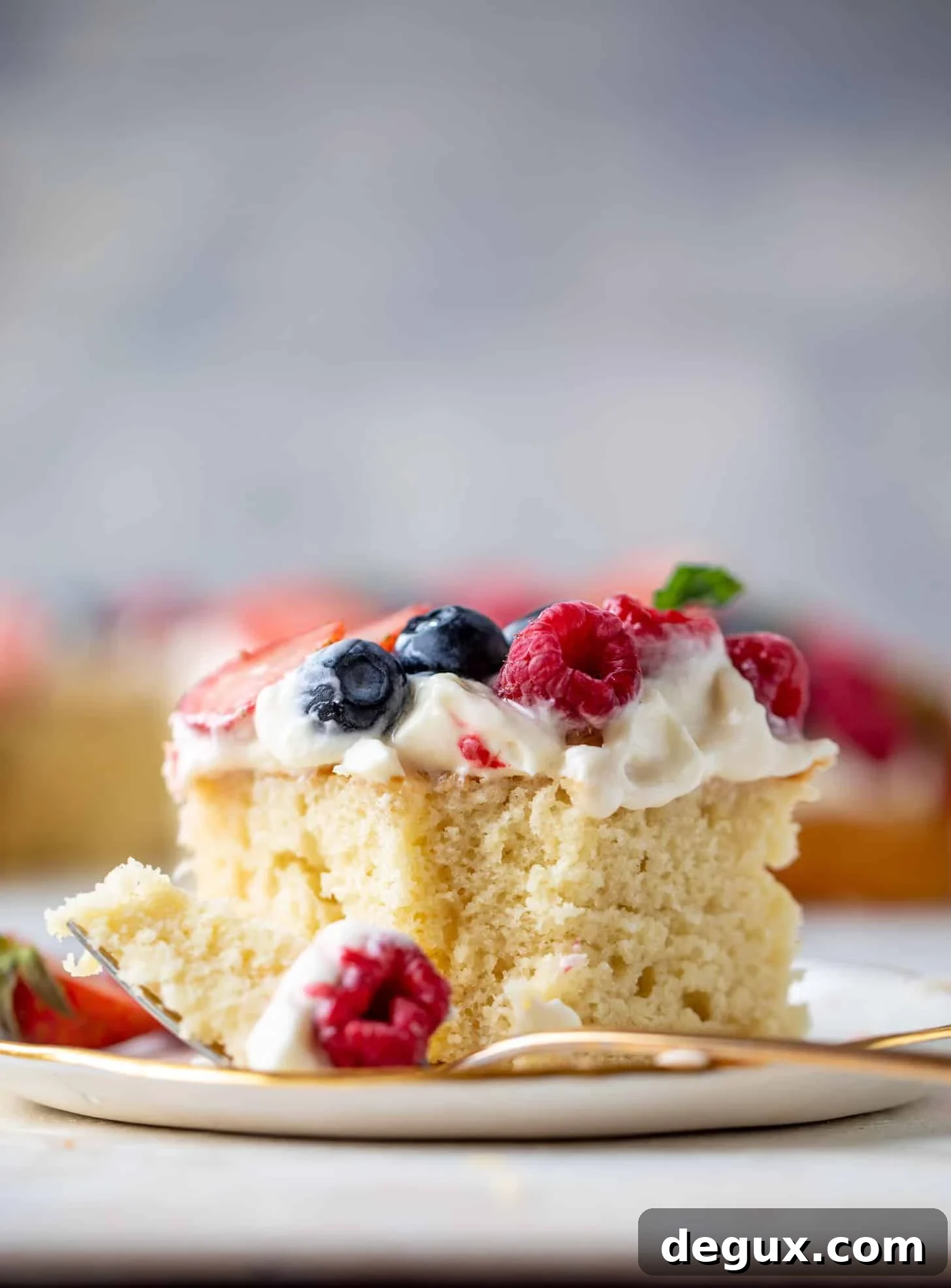 Triple Berry Vanilla Sheet Cake with Cream Cheese Frosting 10 triple berry sheet cake with cream cheese frosting