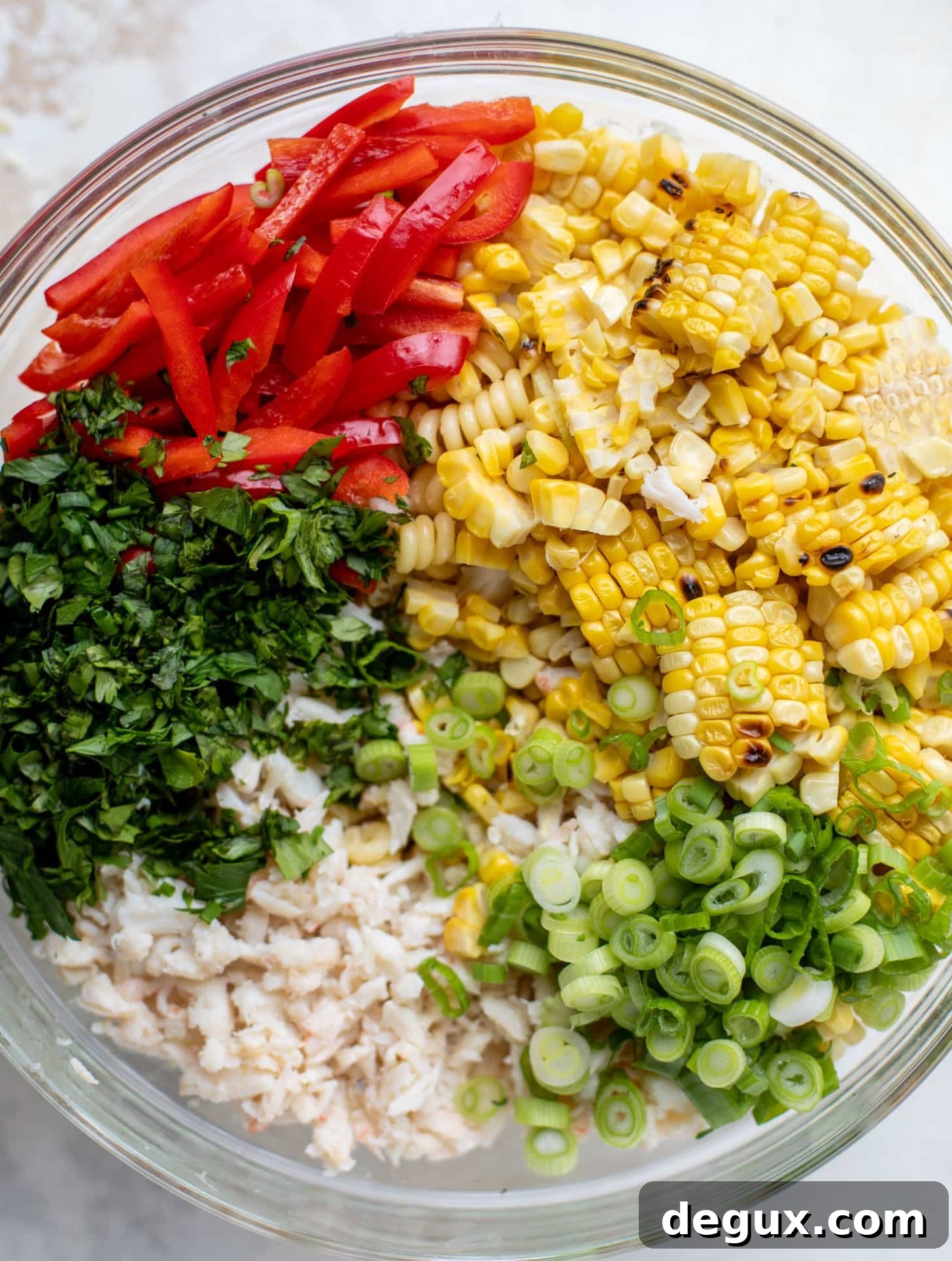 grilled corn and crab pasta salad
