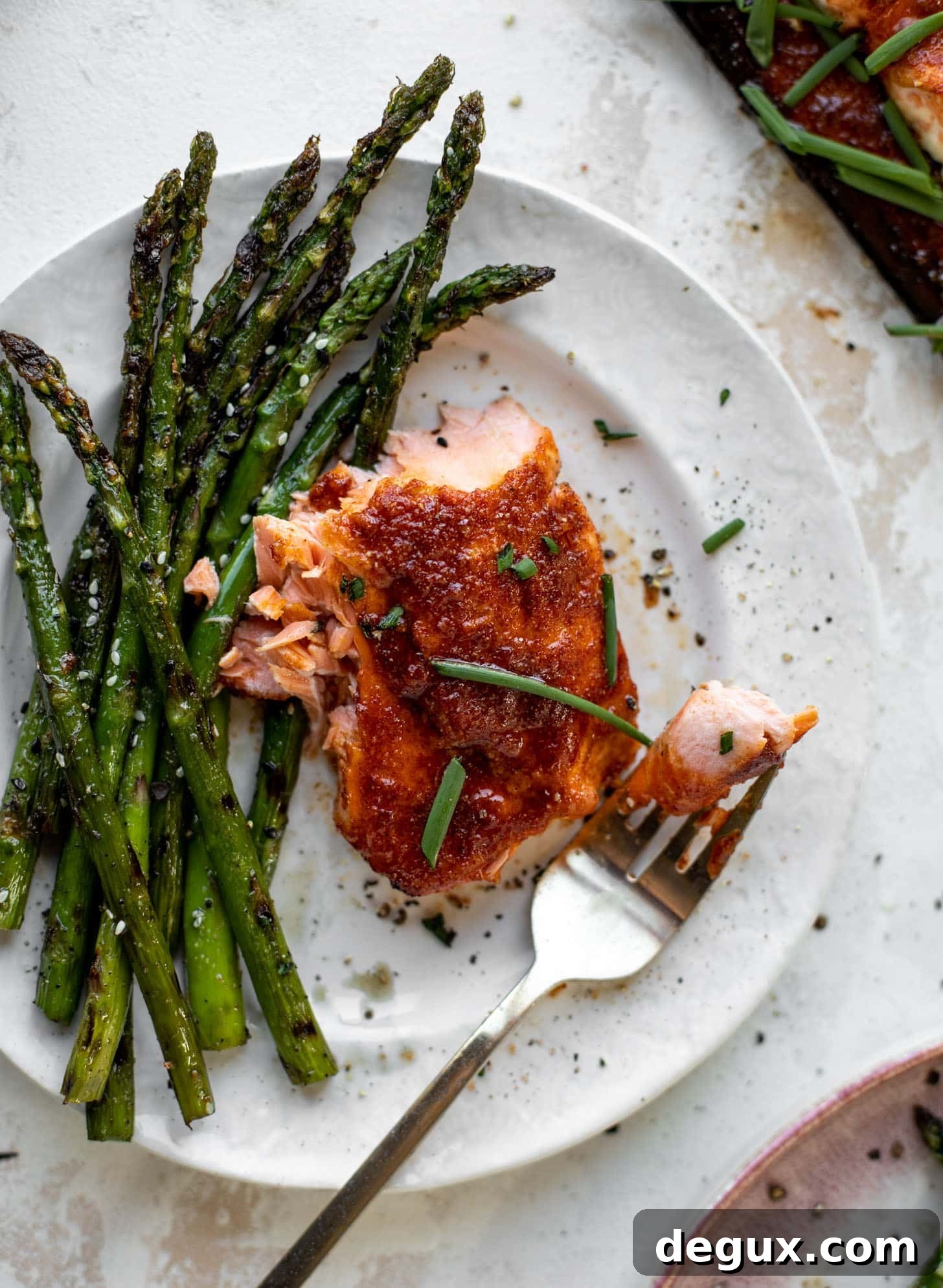 Smoky Cedar-Plank Salmon with Sesame Asparagus Recipe 2 smoky cedar plank salmon with sesame asparagus