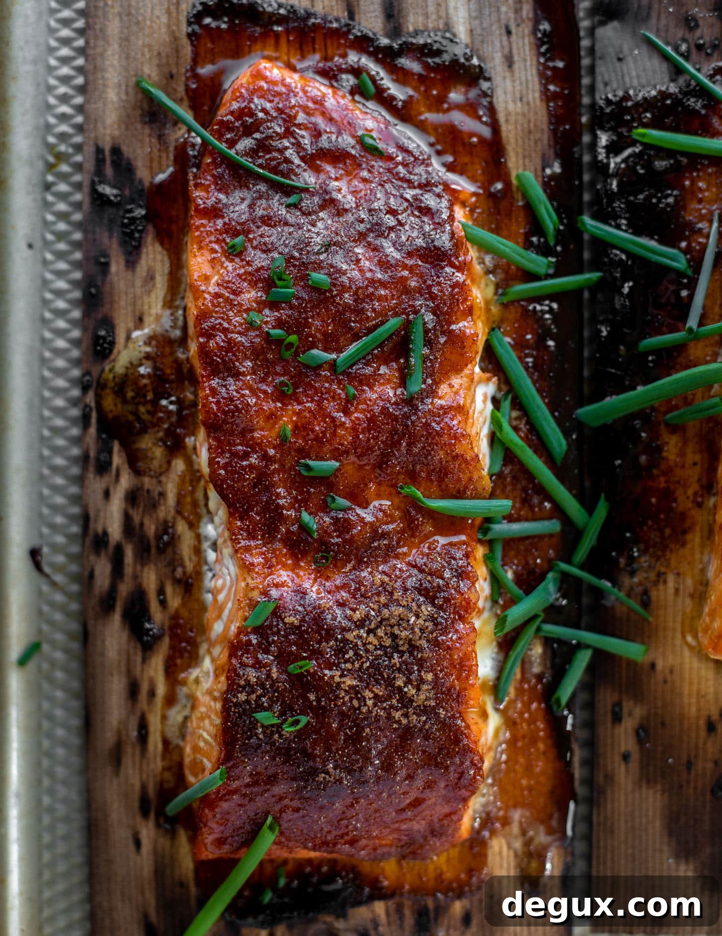 Smoky Cedar-Plank Salmon with Sesame Asparagus Recipe 6 smoky cedar plank salmon