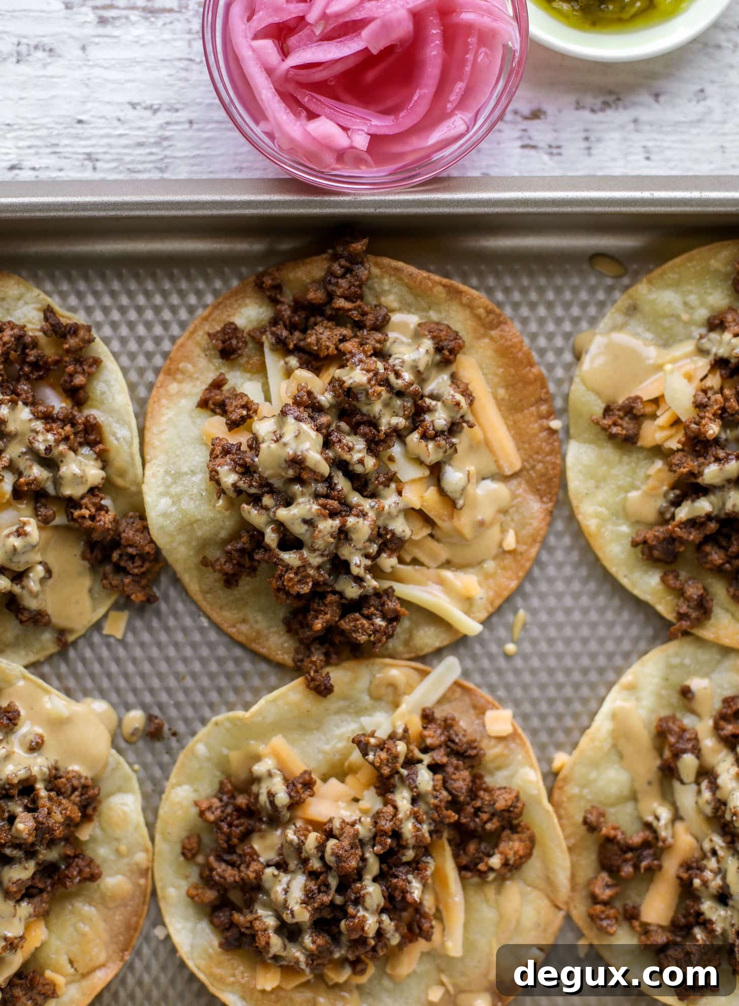 cheeseburger tostadas