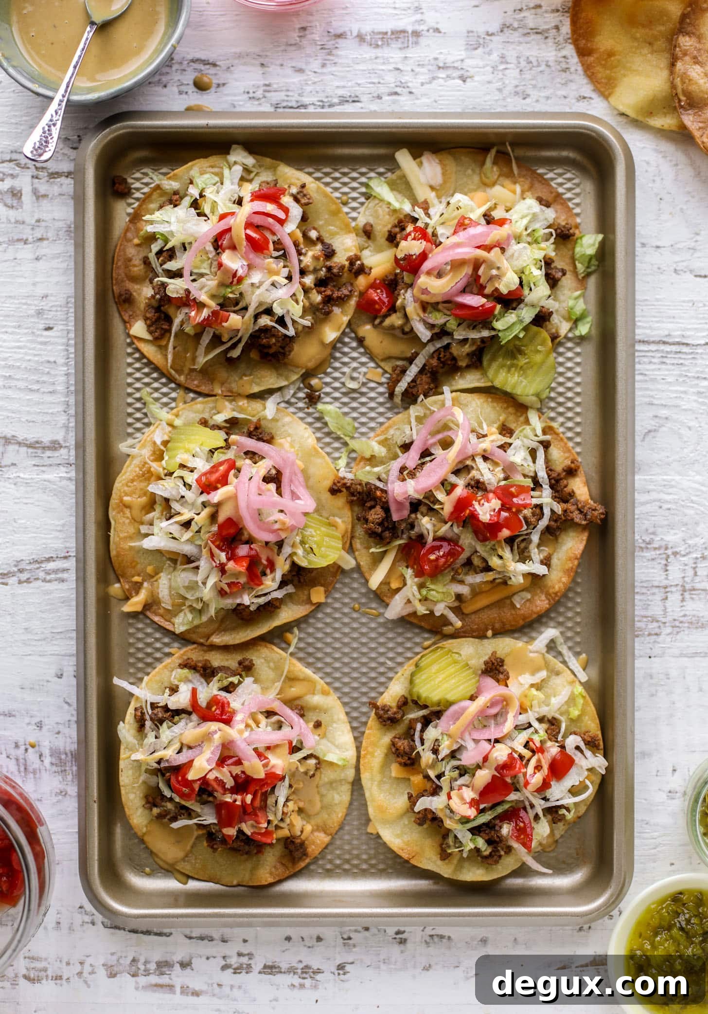 cheeseburger tostadas