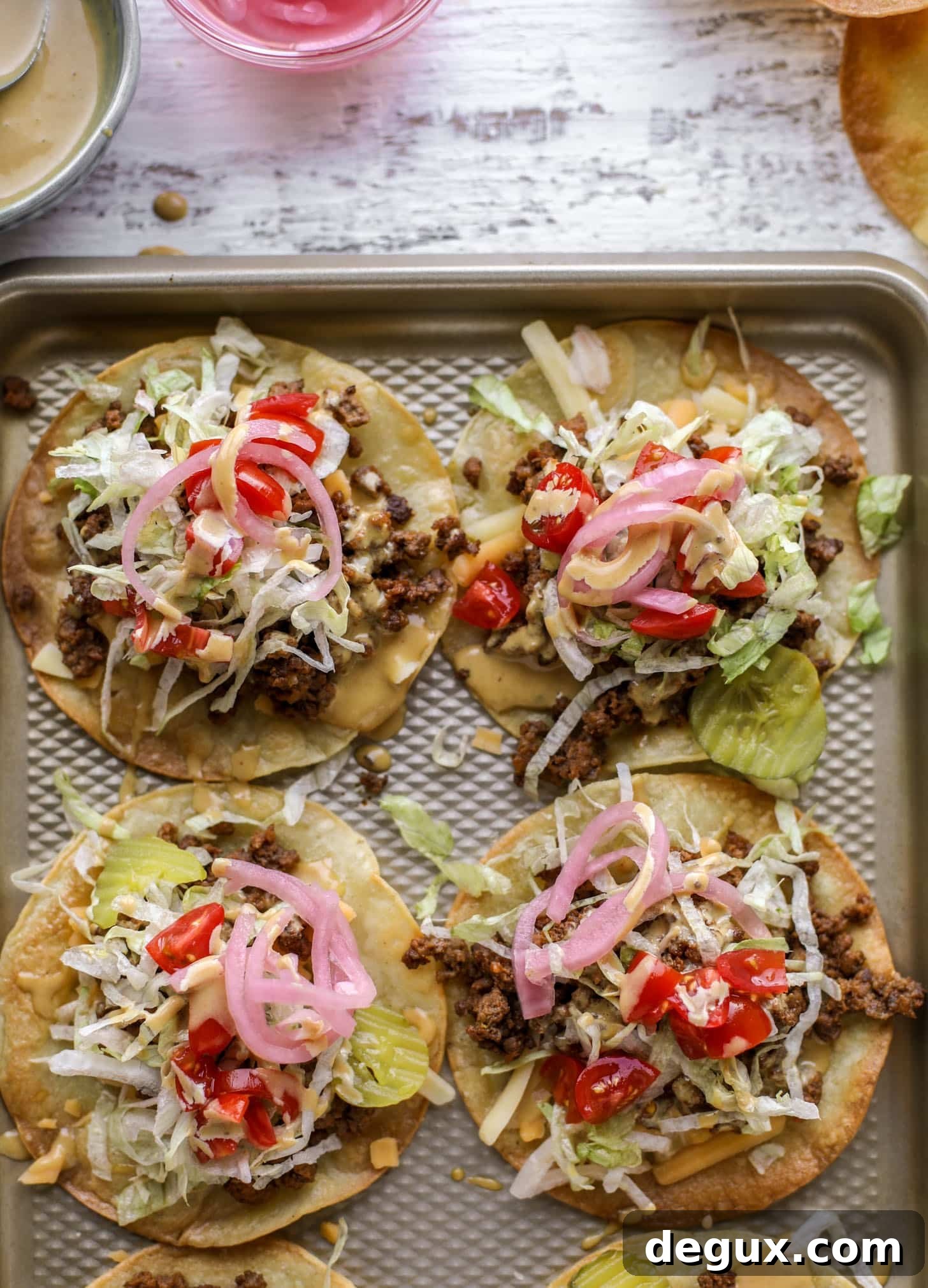 cheeseburger tostadas