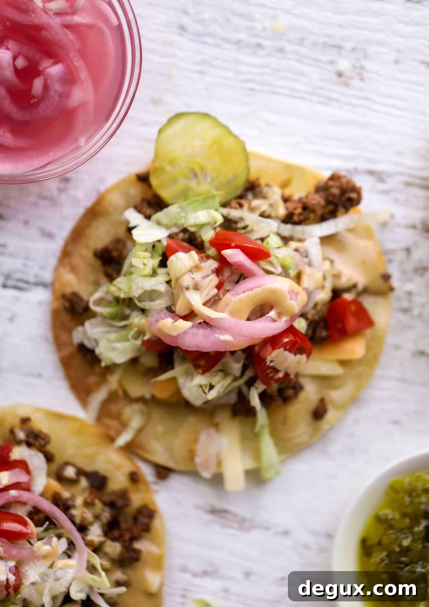 cheeseburger tostadas