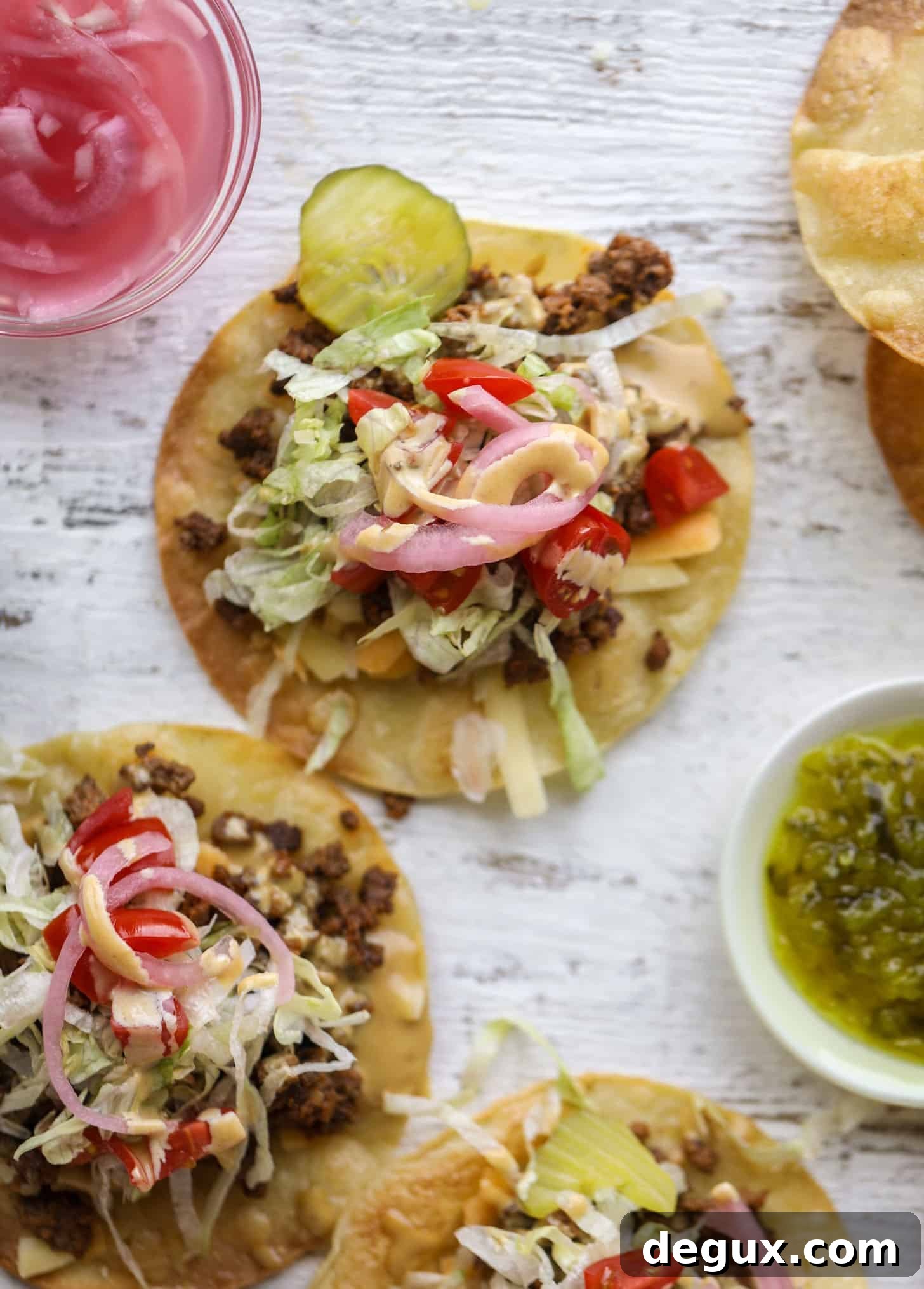 cheeseburger tostadas