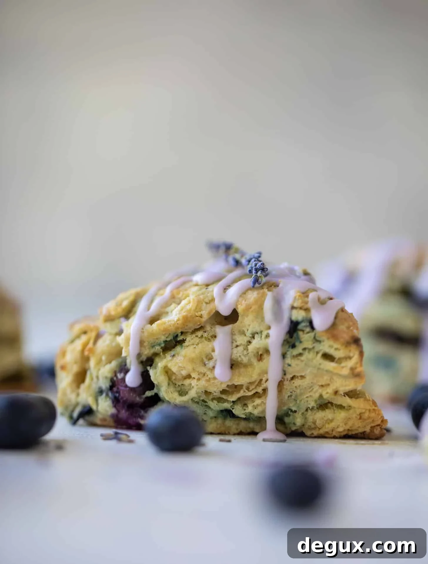 lavender glazed blueberry scones