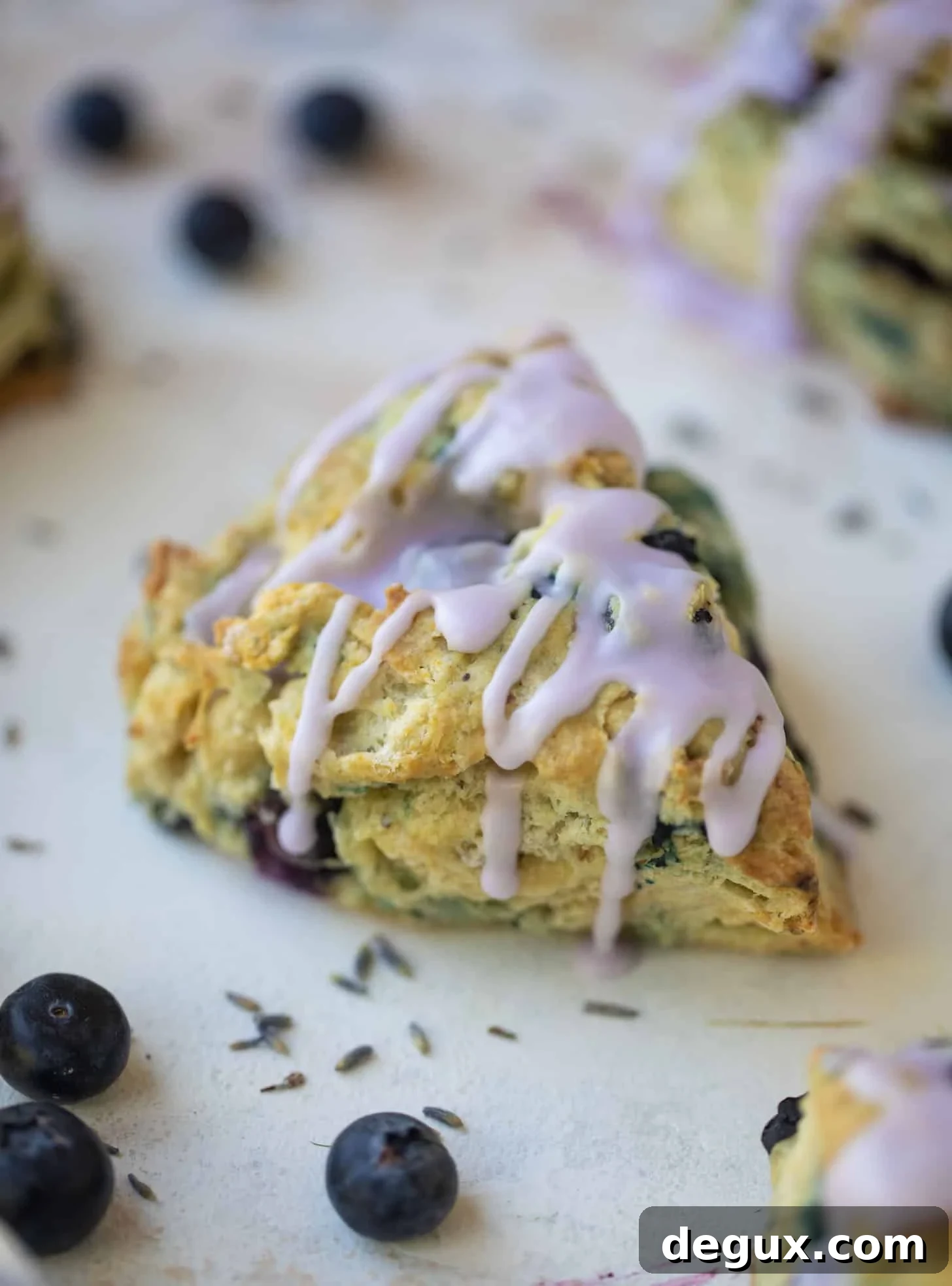 lavender glazed blueberry scones