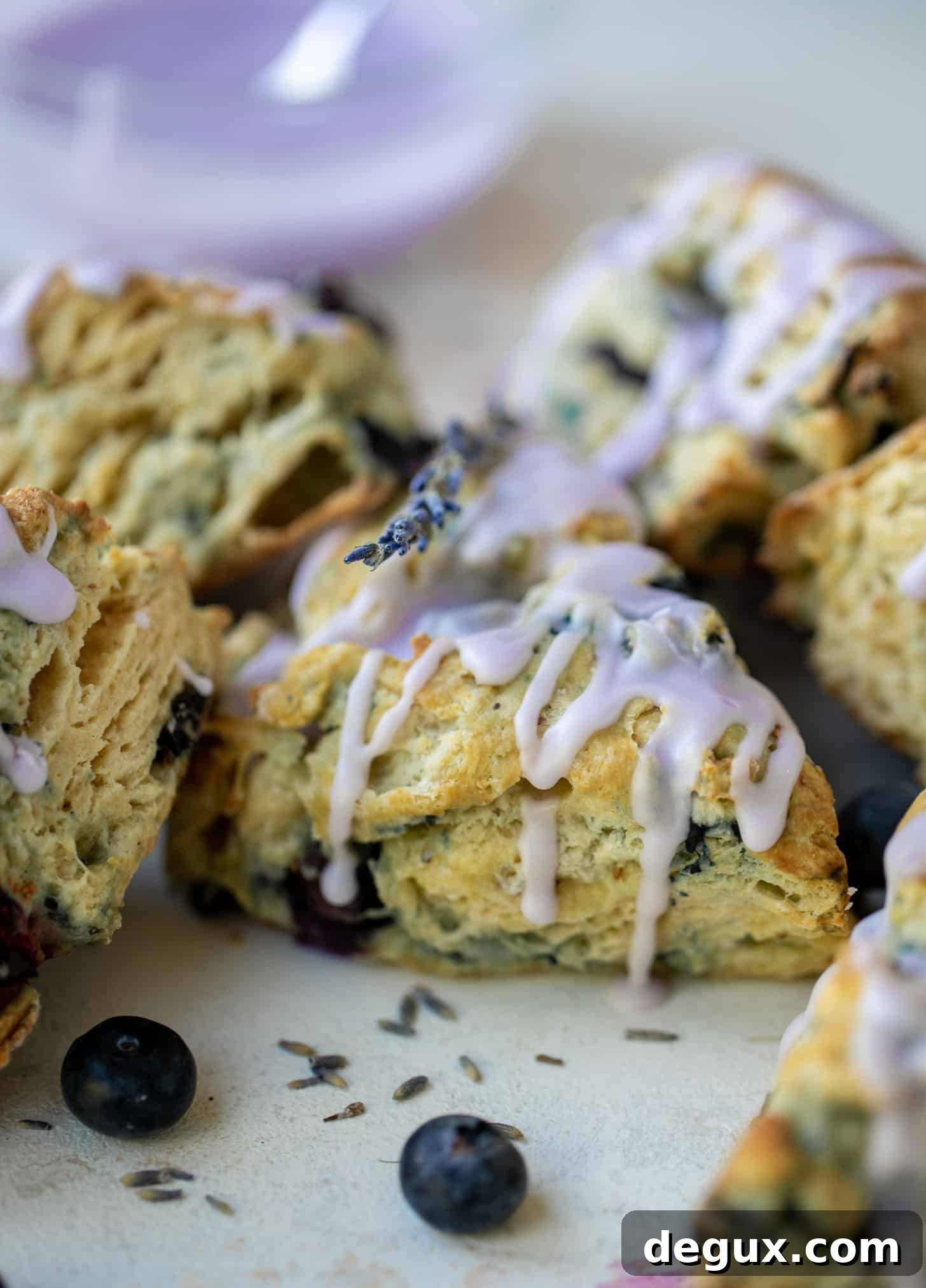 lavender glazed blueberry scones