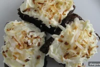 Fudgy Brownies with Coconut Cream Topping