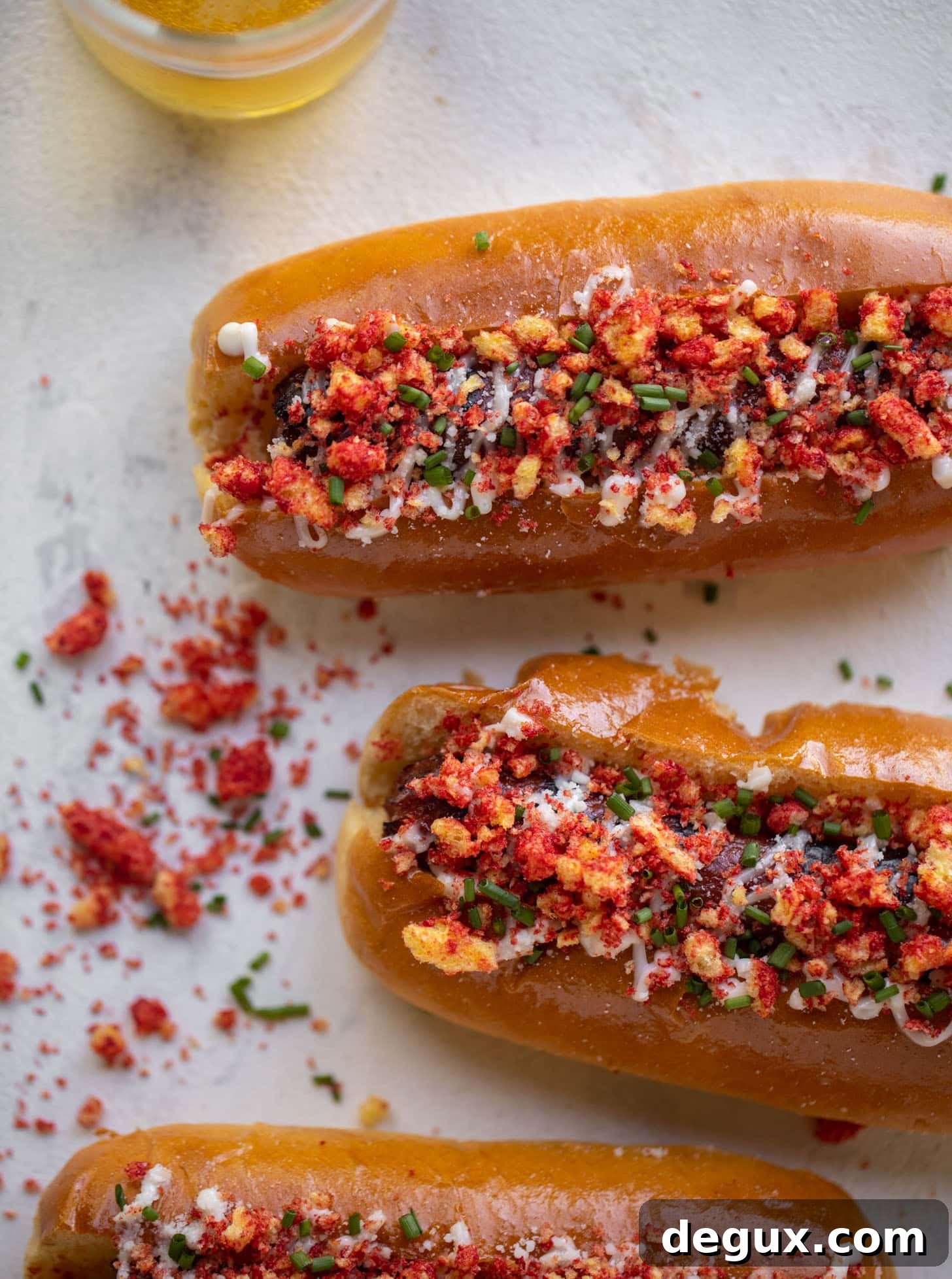 Flaming Hot Cheetos Hot Dogs: Spicy Cheeto-Topped Hot Dog Recipe 7 flaming hot cheetos hot dogs