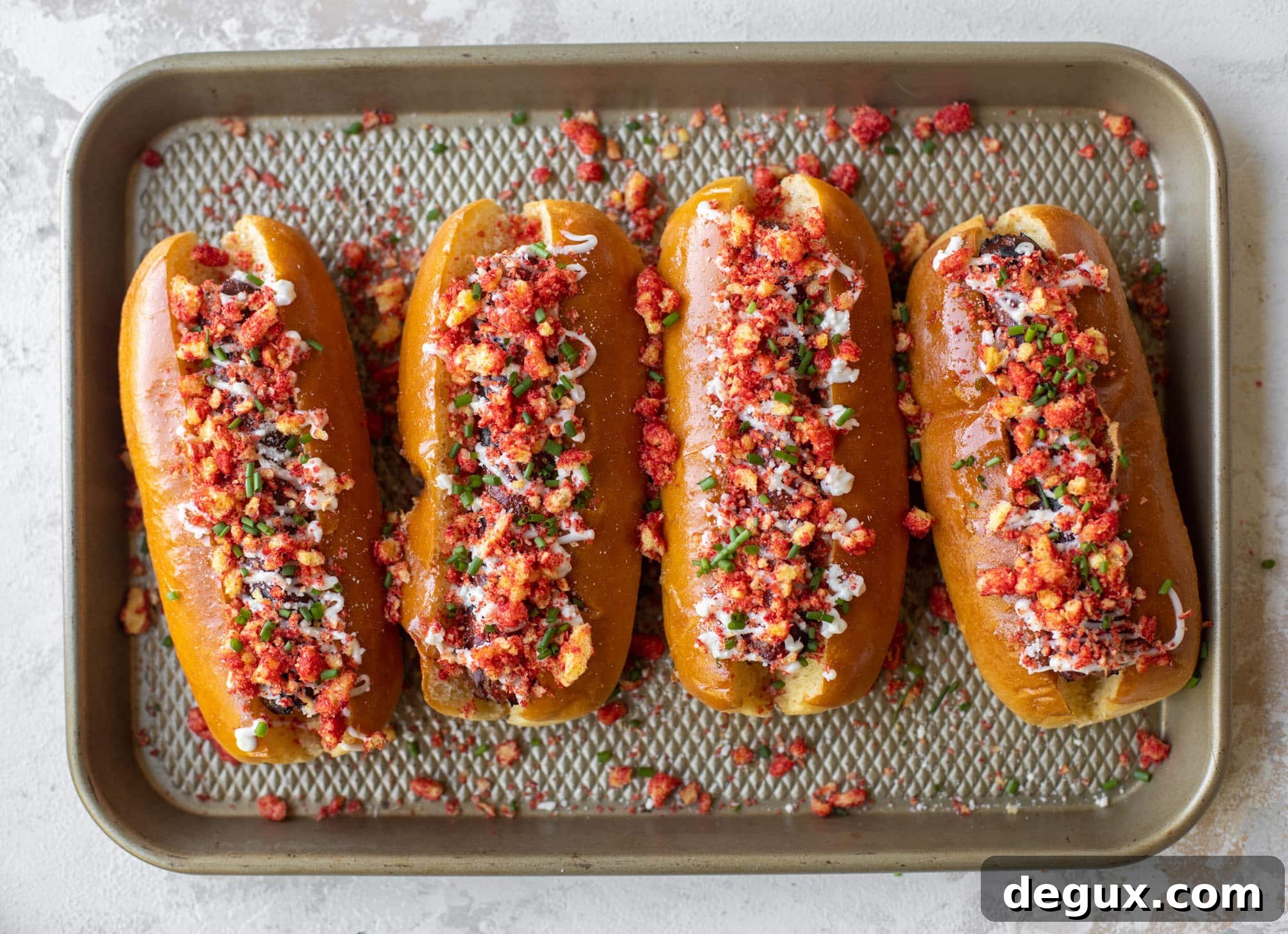 Flaming Hot Cheetos Hot Dogs: Spicy Cheeto-Topped Hot Dog Recipe 8 flaming hot cheetos hot dogs