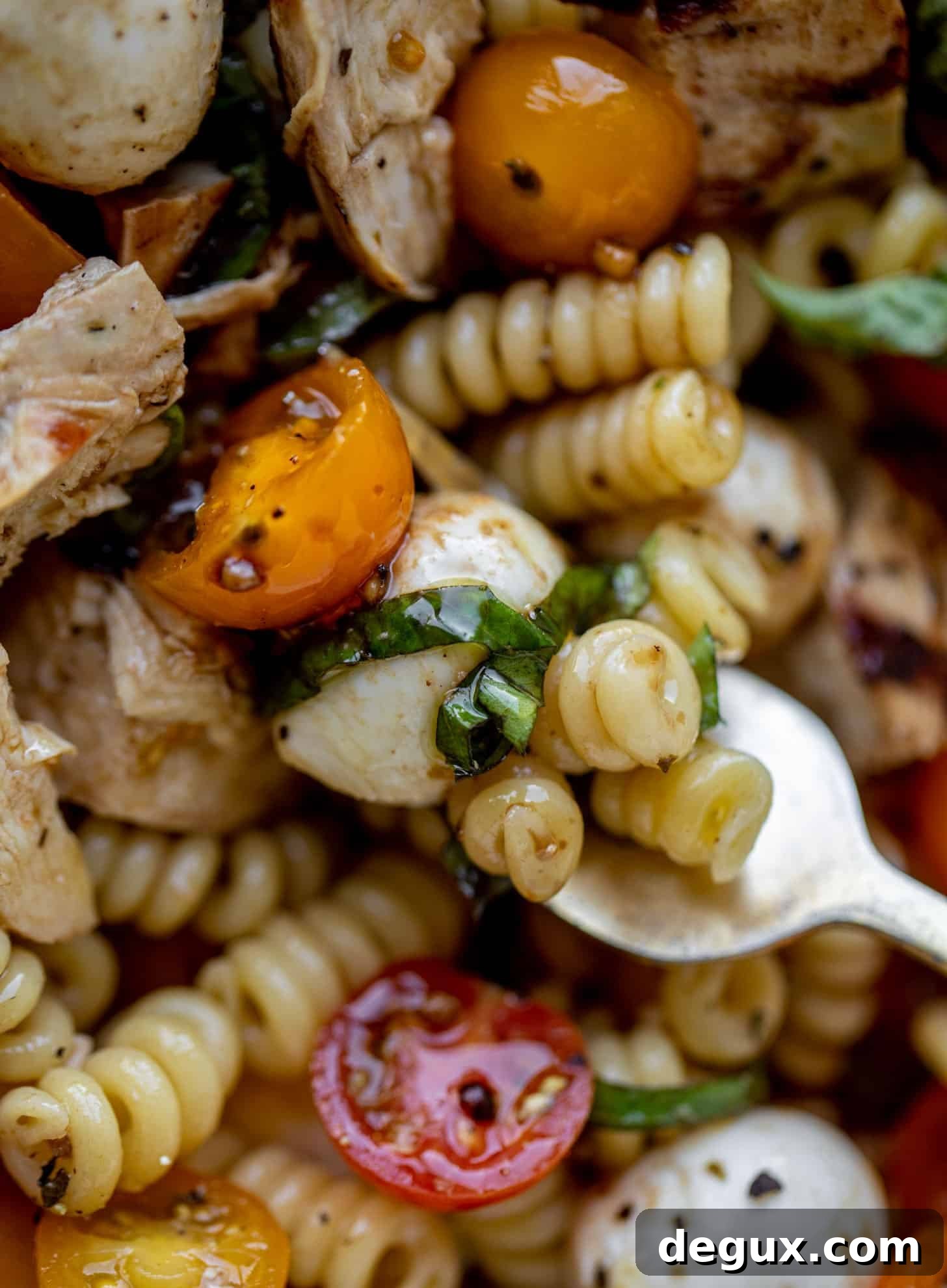 grilled chicken caprese pasta salad