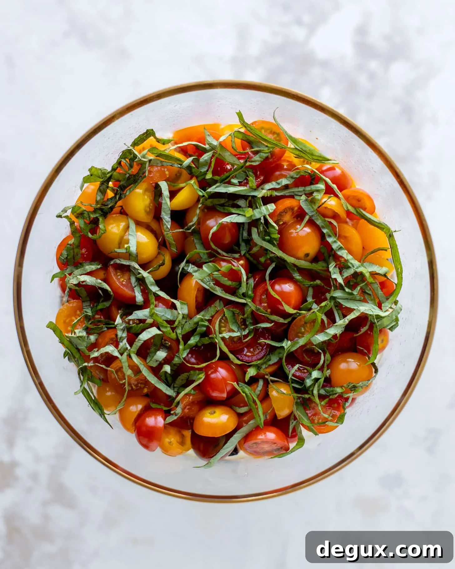 tomatoes and fresh basil