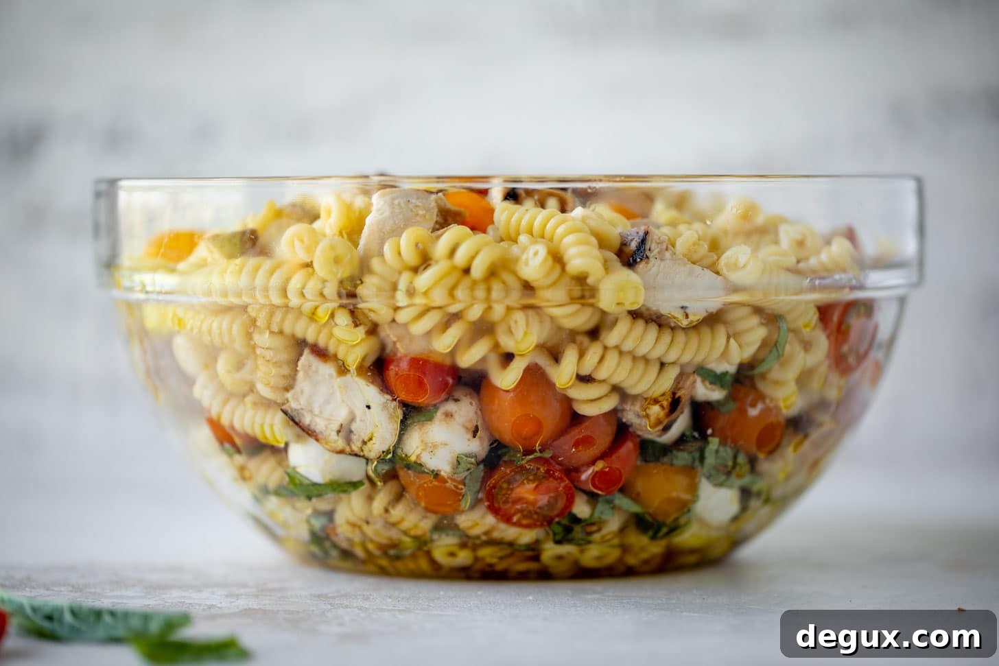grilled chicken caprese pasta salad