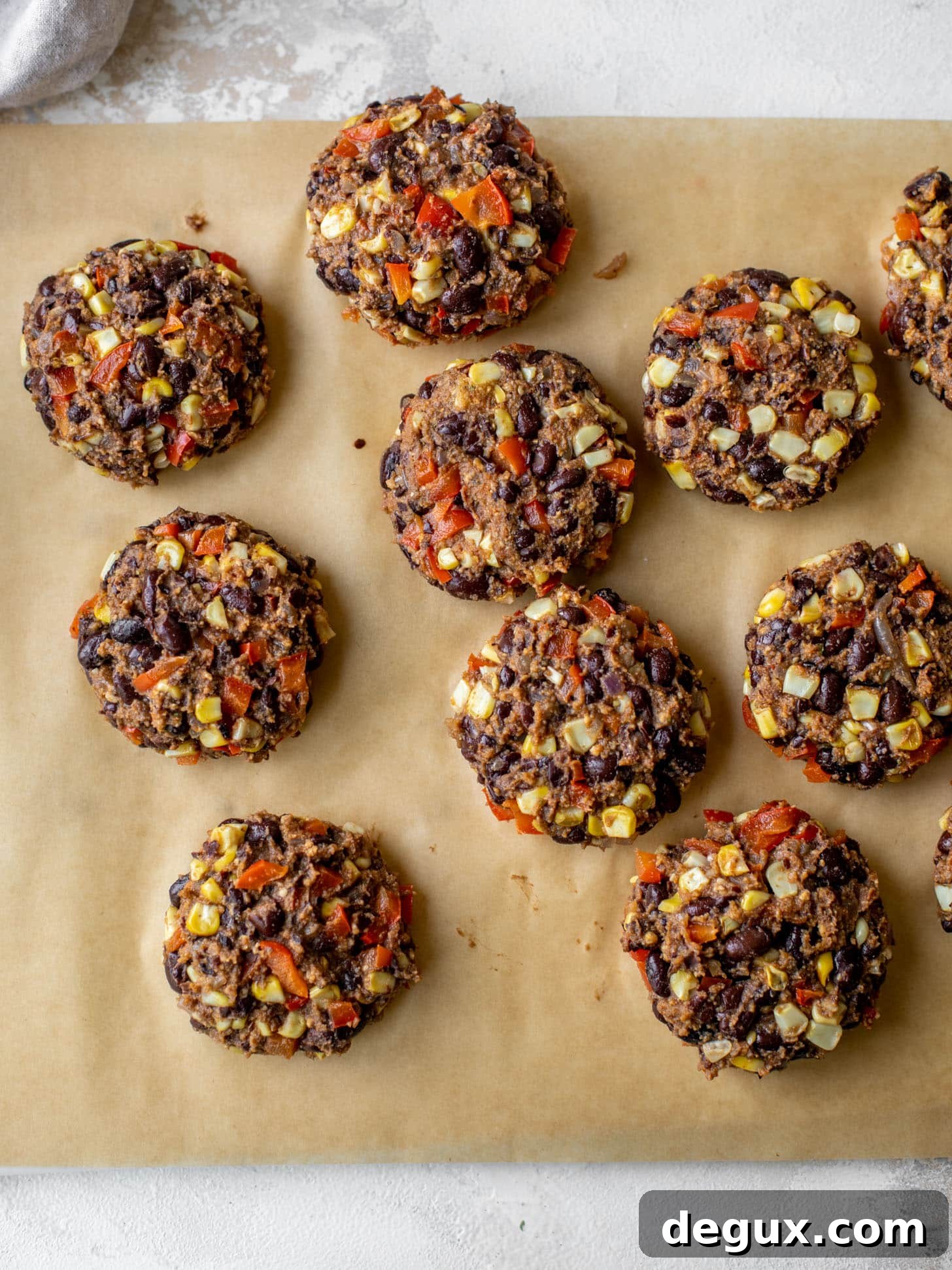 roasted corn black bean burger patties
