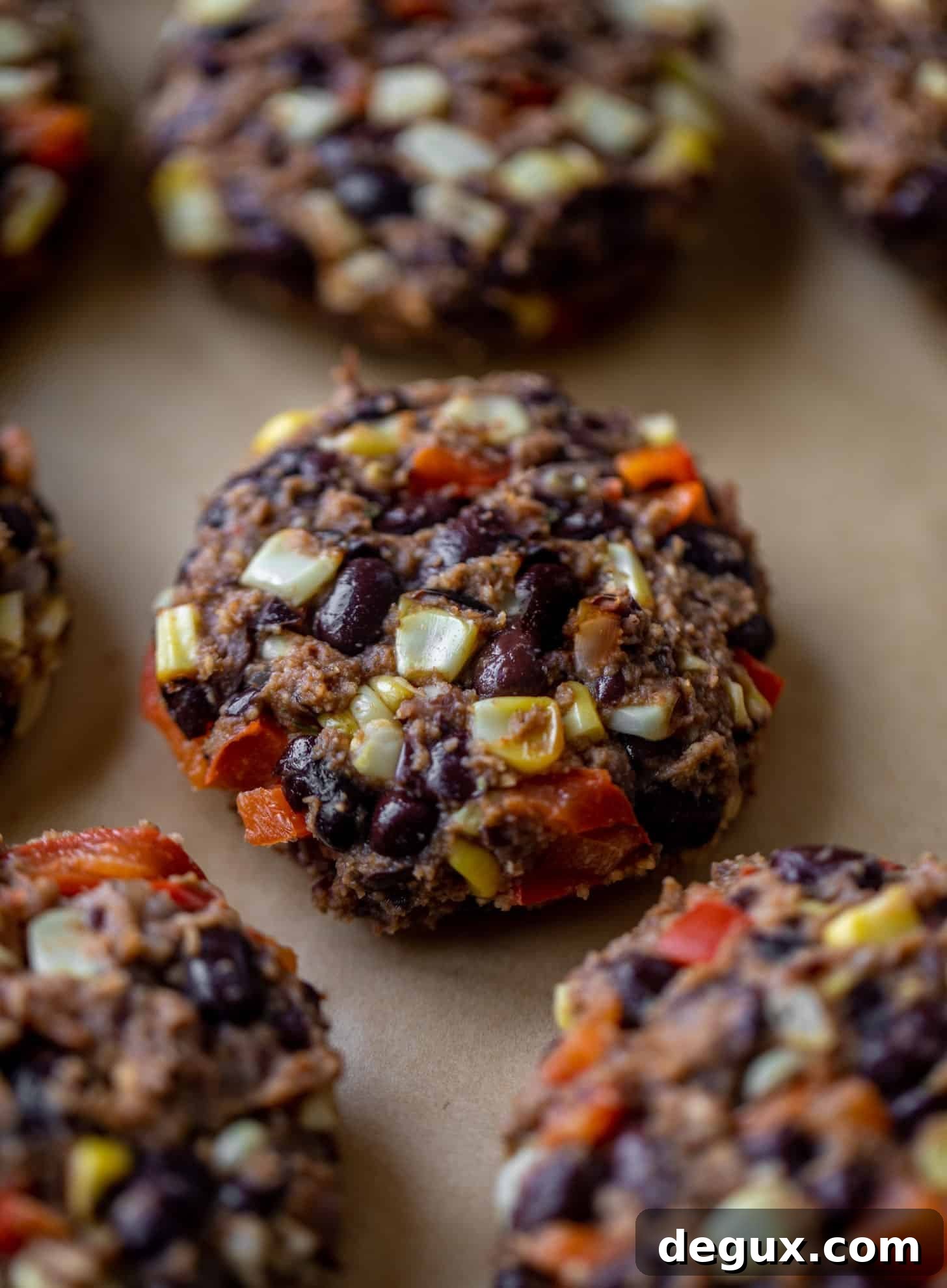 roasted corn black bean burger patty