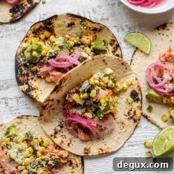 Summer Salmon Tacos with Grilled Corn & Charred Poblano Peppers 9 img 73423 9