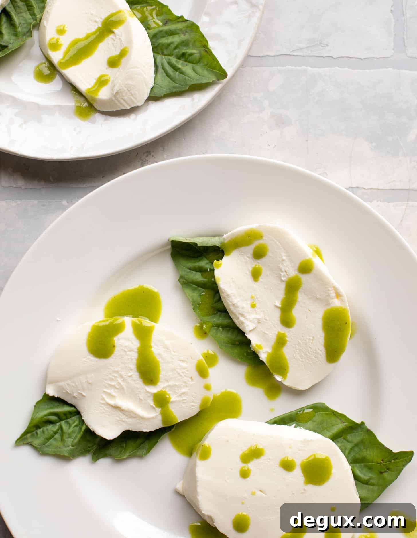 fresh mozzarella and basil