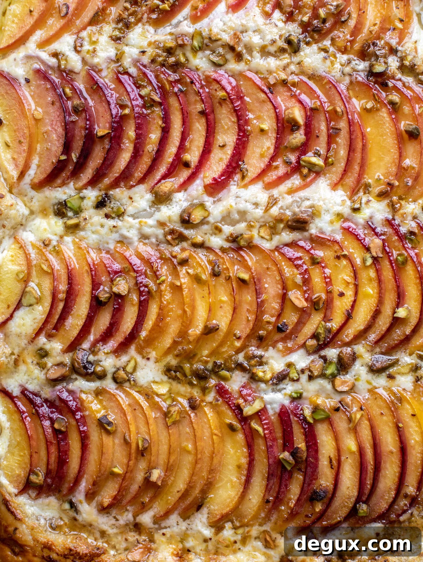 peach pistachio puff pastry