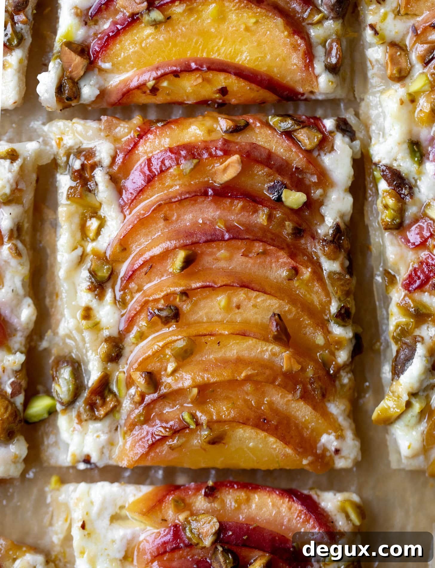 peach pistachio puff pastry