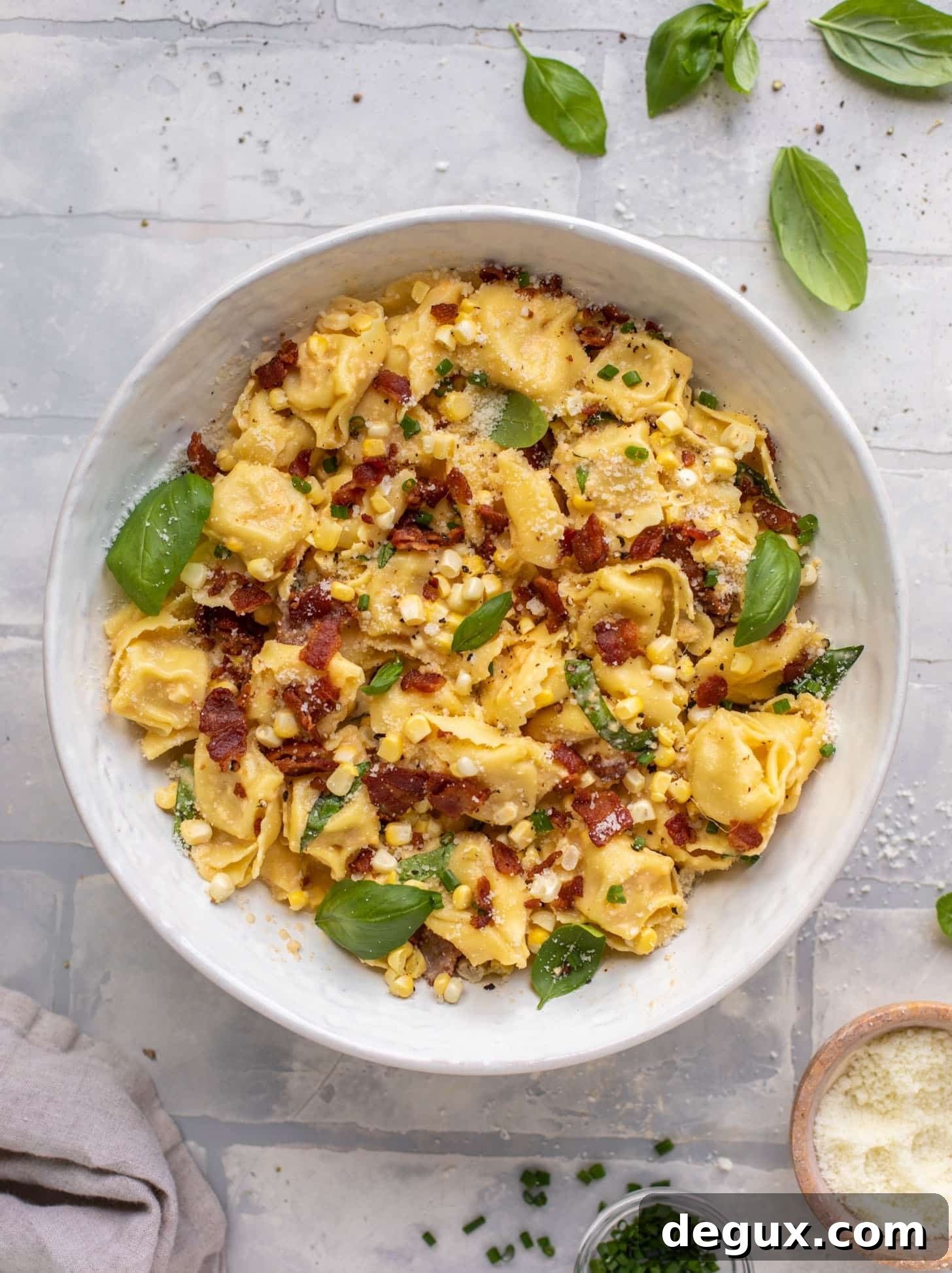 summer tortellini carbonara