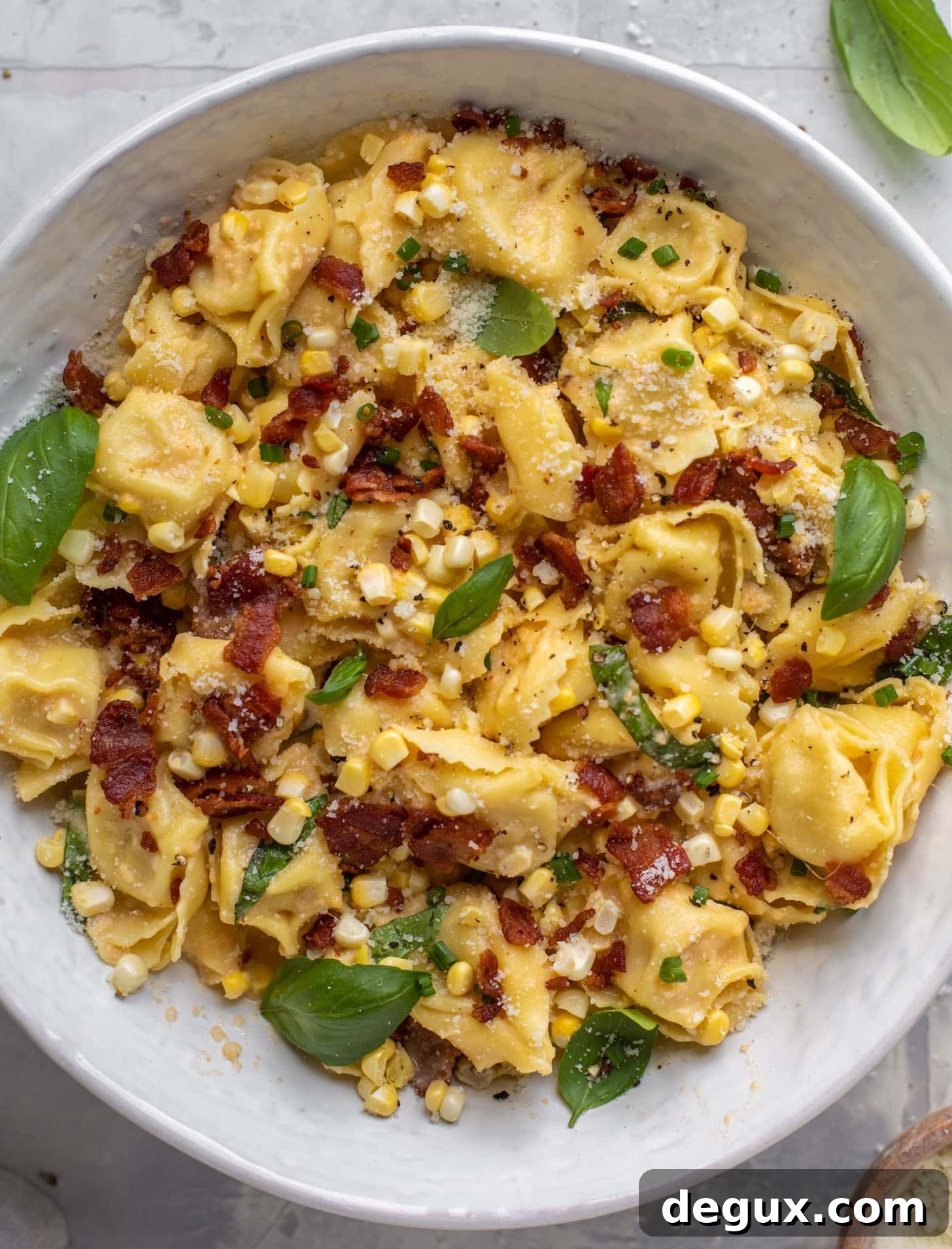 summer tortellini carbonara