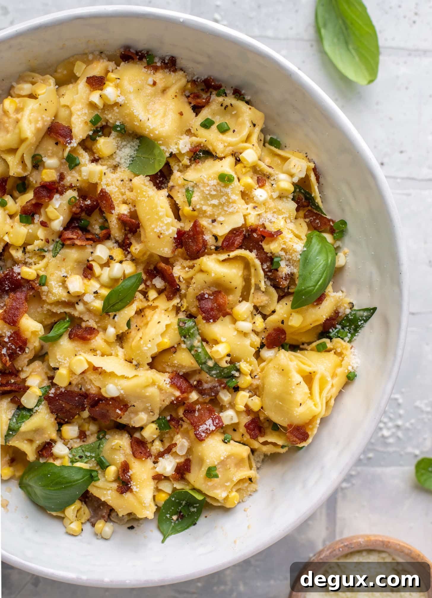 summer tortellini carbonara