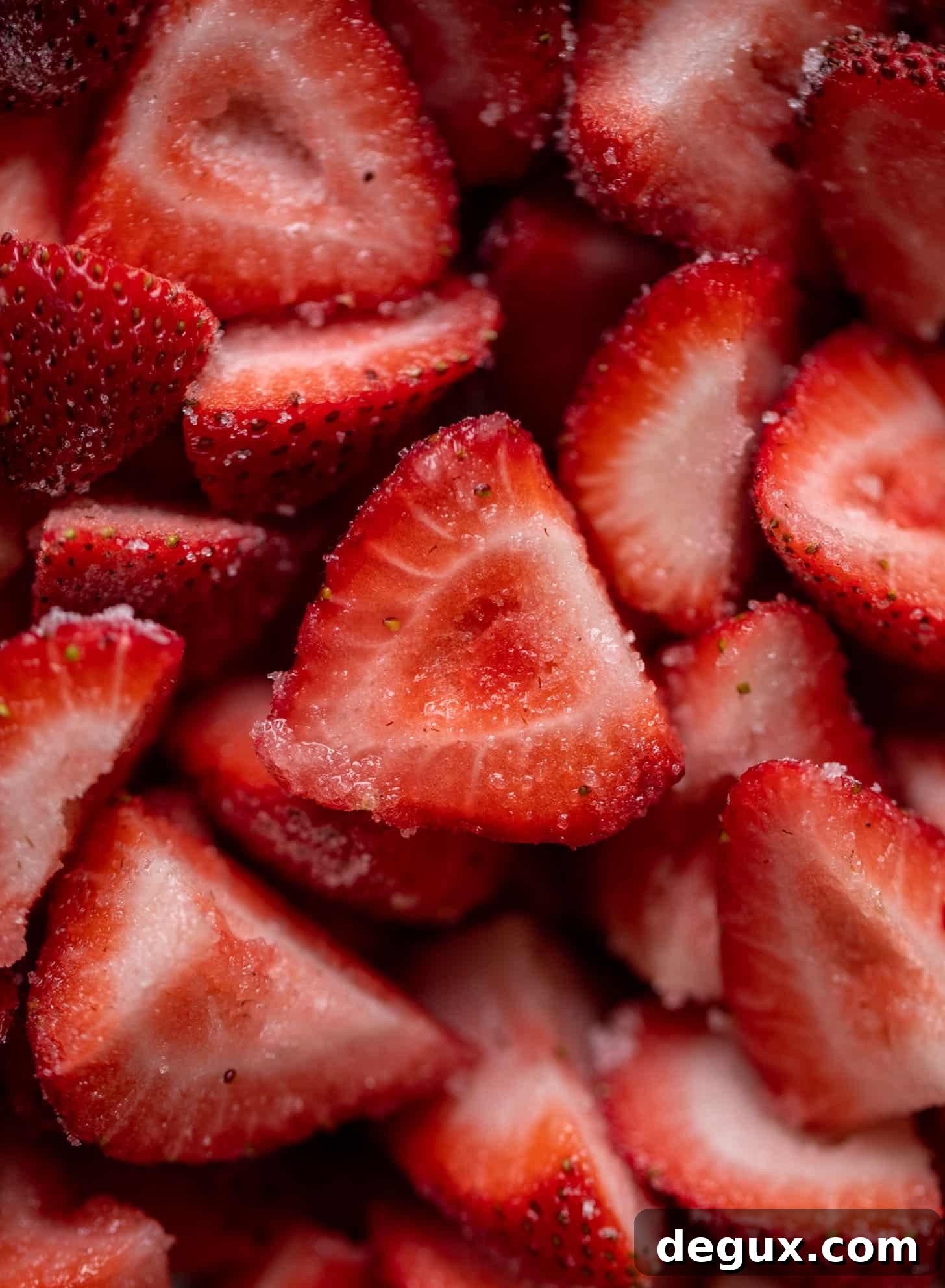 strawberries in sugar