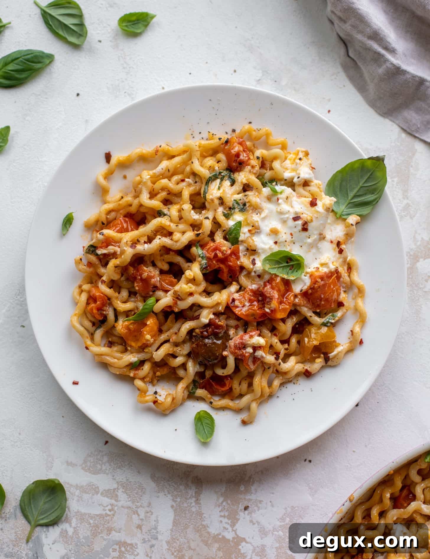 burst tomato burrata pasta