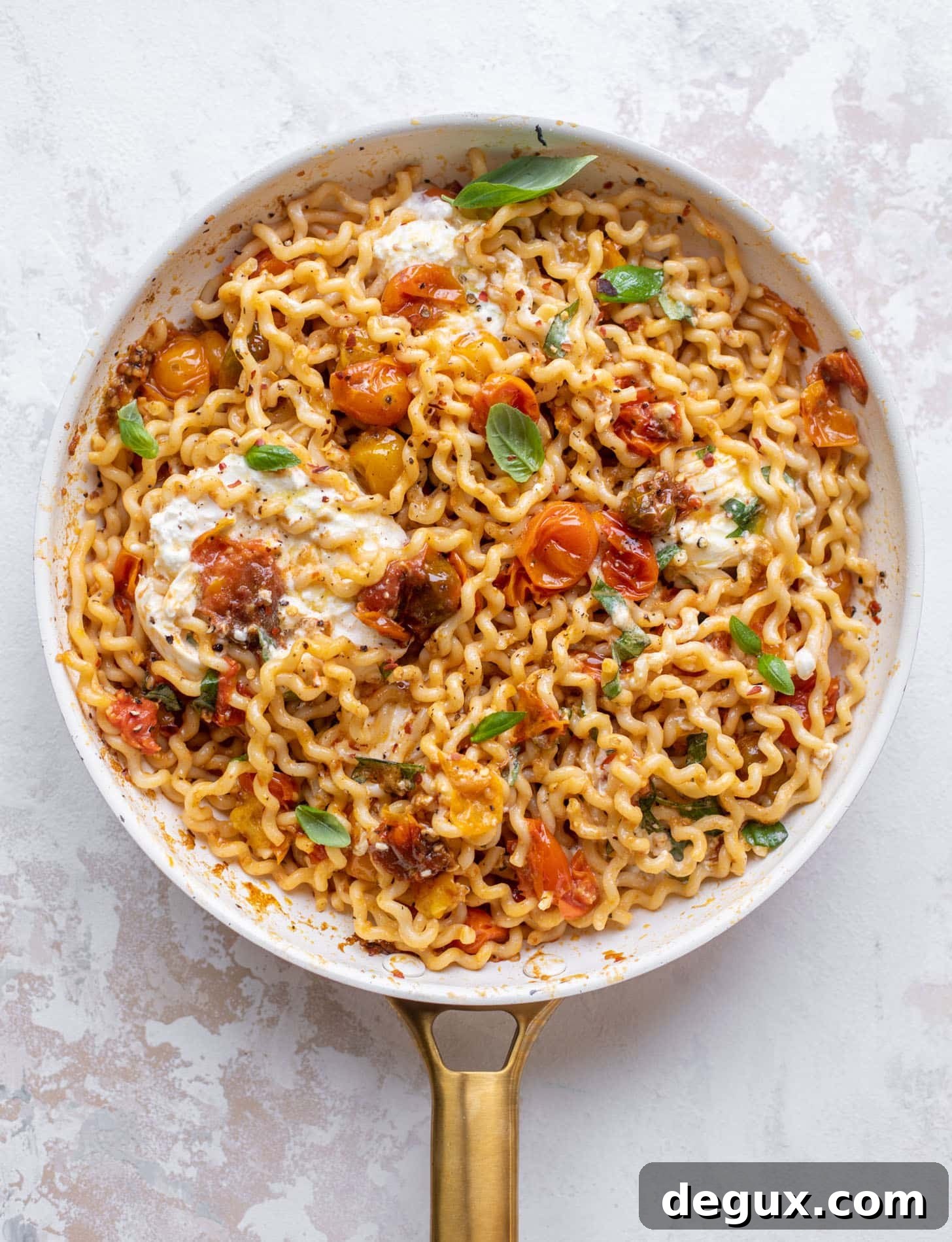 burst tomato burrata pasta