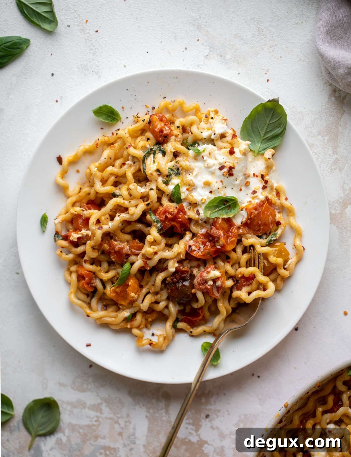 burst tomato burrata pasta
