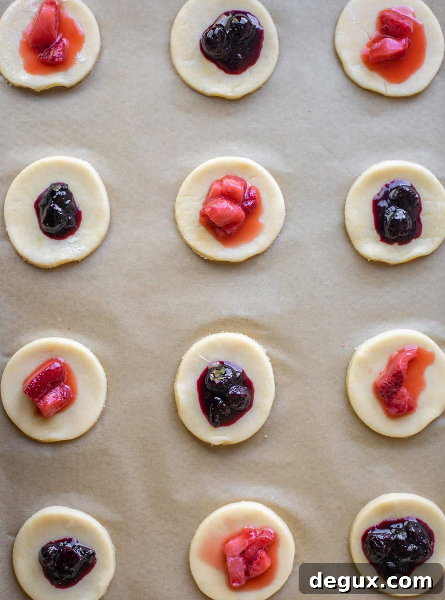 pie dough with fruit filling