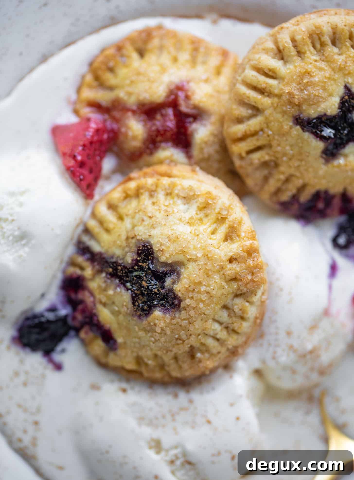 red white and blue berry hand pies