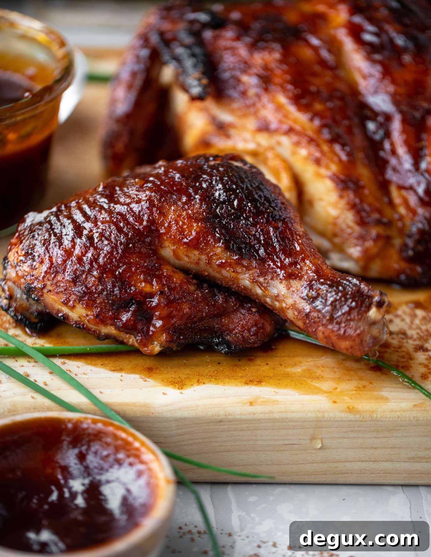 Spatchcock Grilled Chicken with Cola BBQ Glaze 11 grilled spatchcock chicken with cola bbq sauce