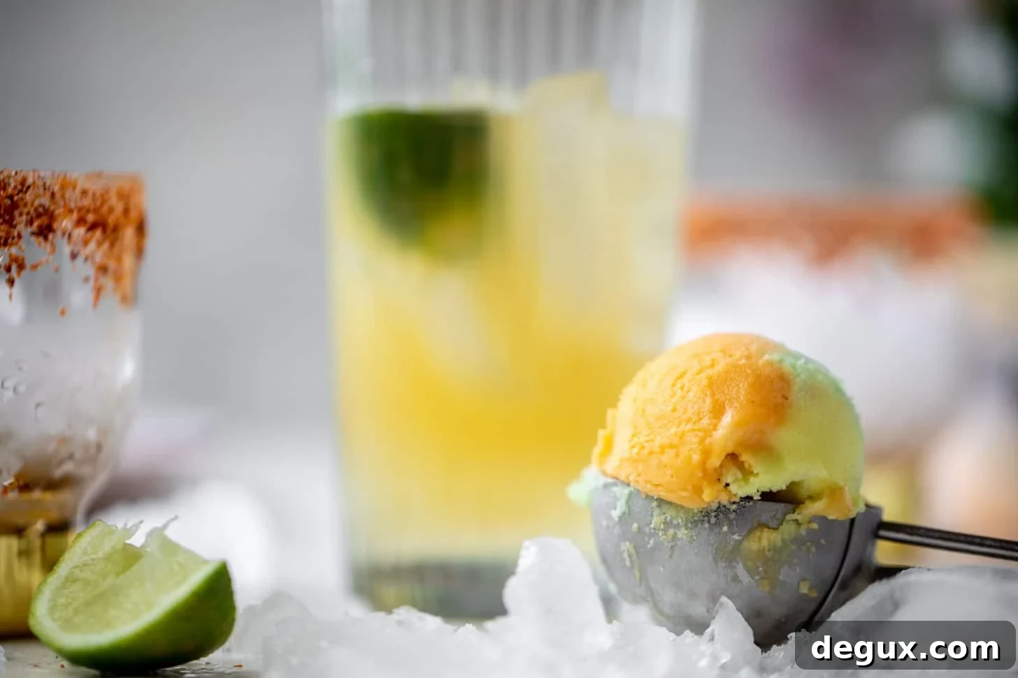 Refreshing Margarita Float Recipes: Boozy Frozen Cocktails to Try 4 scoop of rainbow sherbet