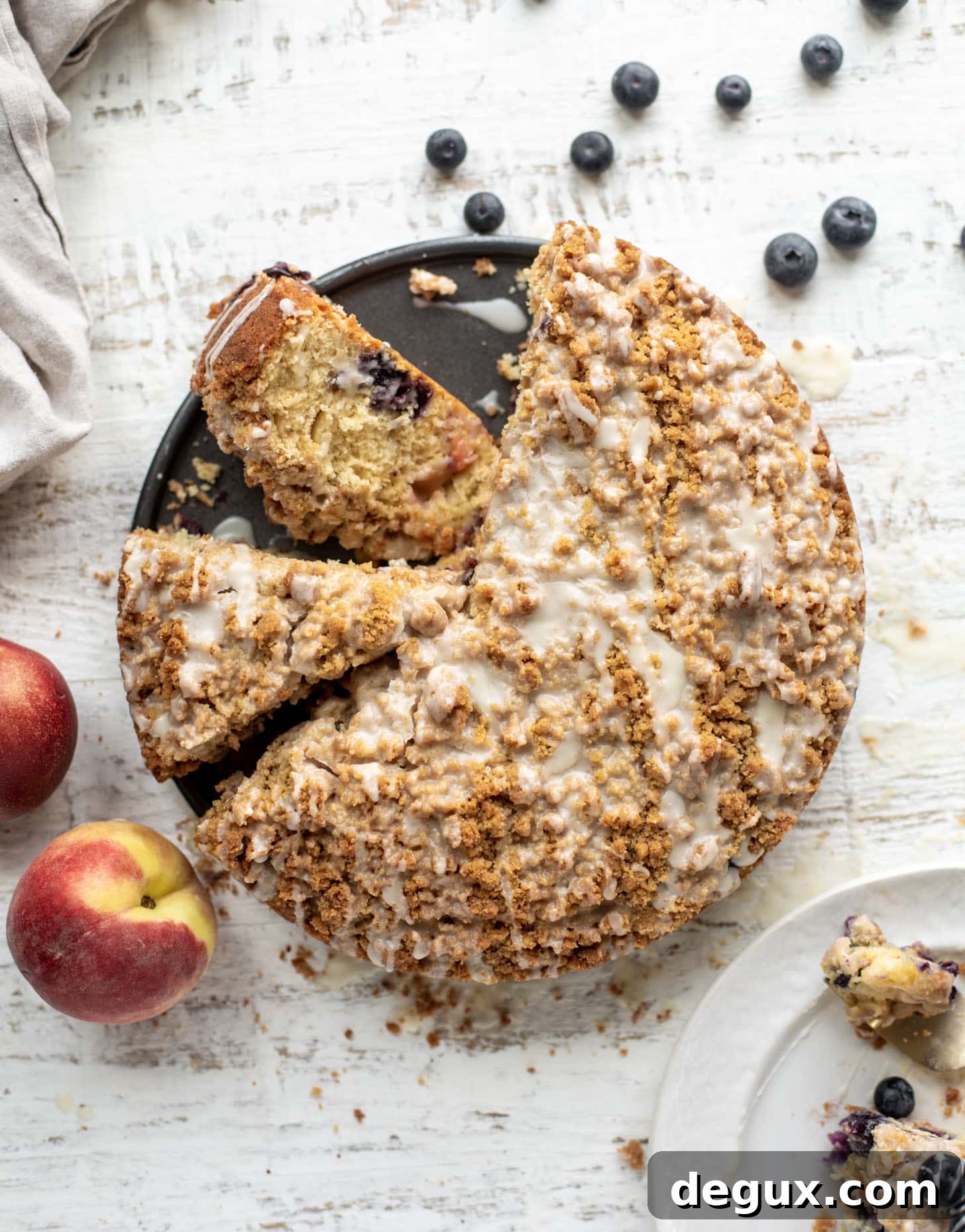 Blueberry Peach Coffee Cake Recipe for Summer Brunch 12 blueberry peach coffee cake